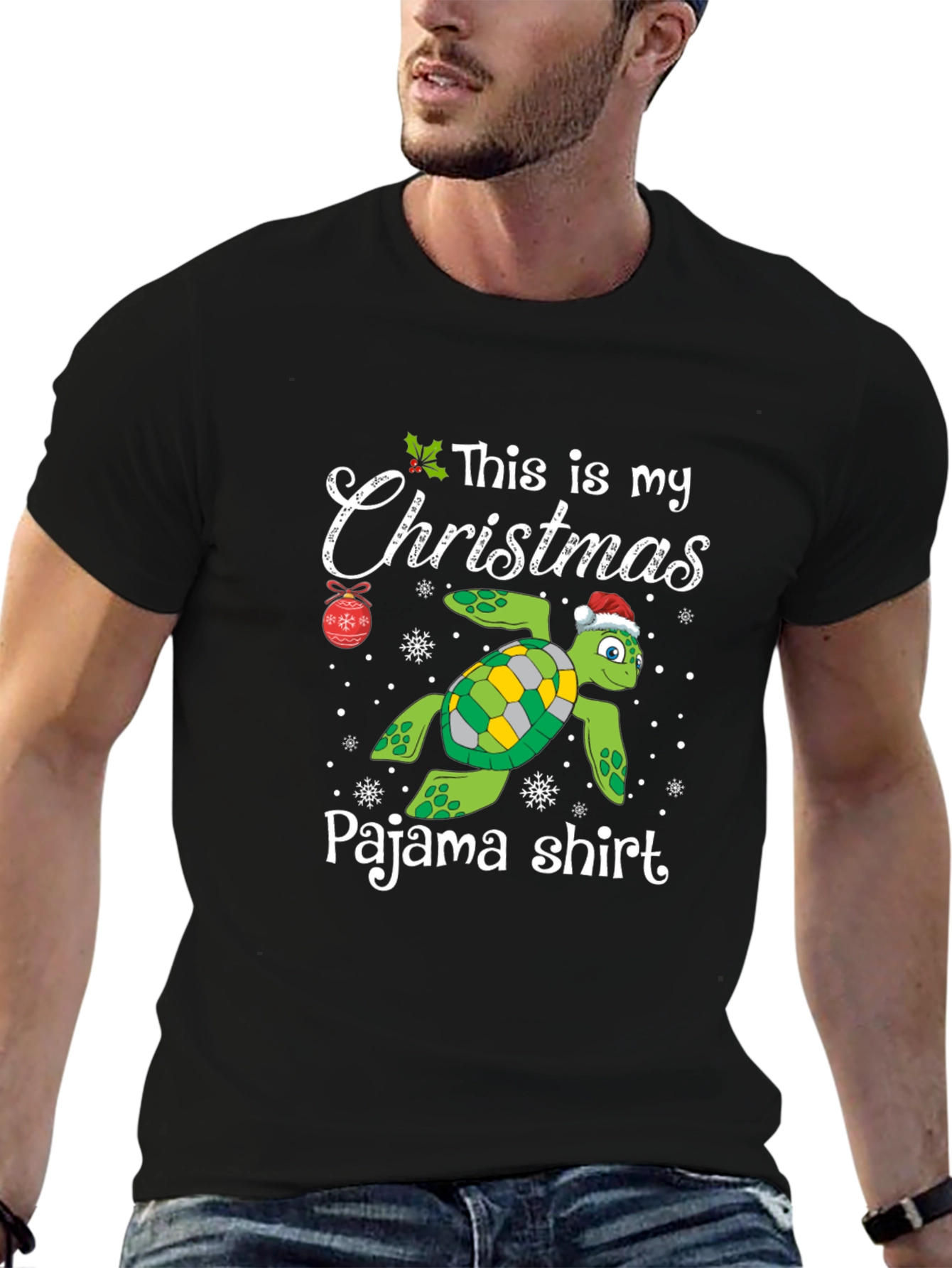 Christmas Turtle Pajama Shirt