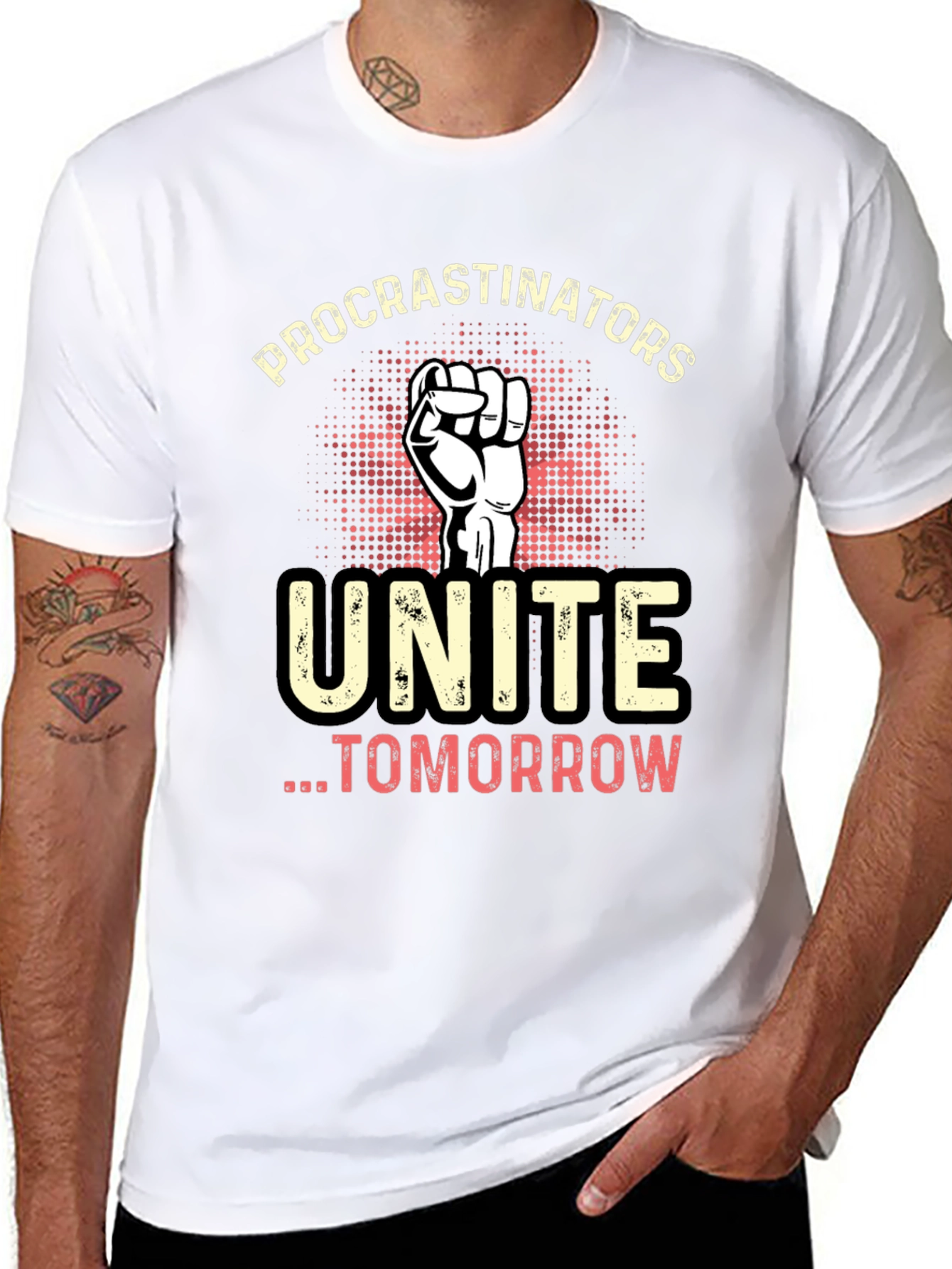 Procrastinators Unite Tomorrow Graphic T-Shirt