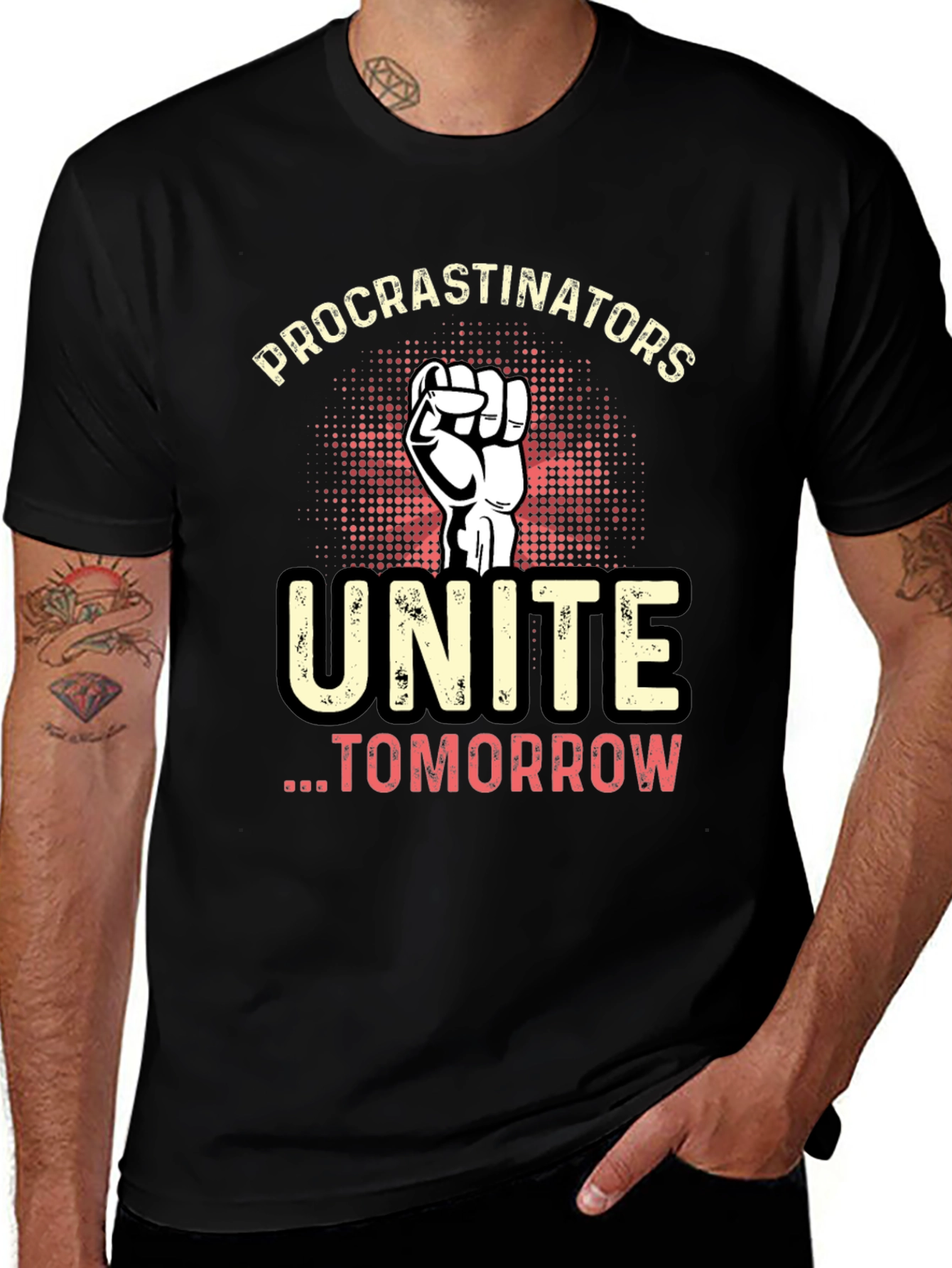 Procrastinators Unite Tomorrow Graphic T-Shirt