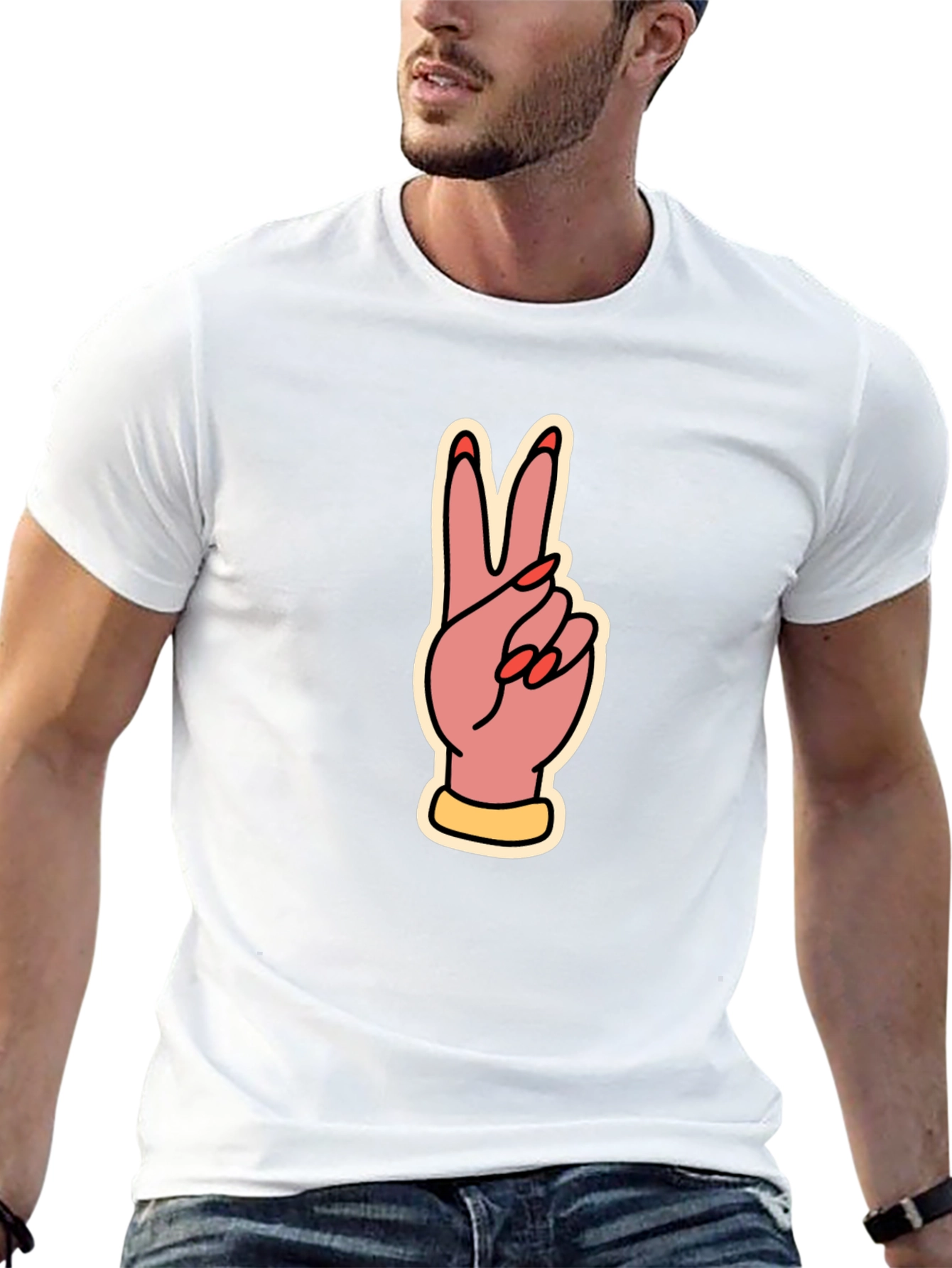 Peace Sign Graphic Tee - Stylish Comfort