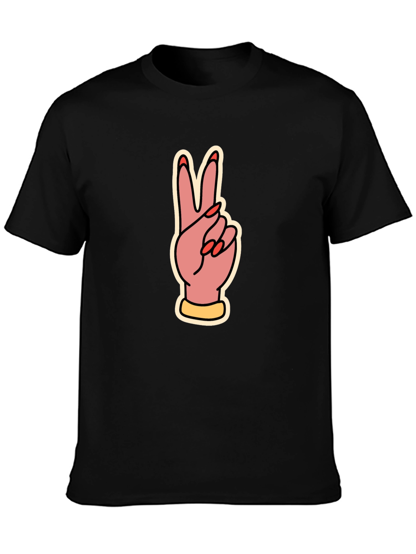 Peace Sign Graphic Tee - Stylish Comfort