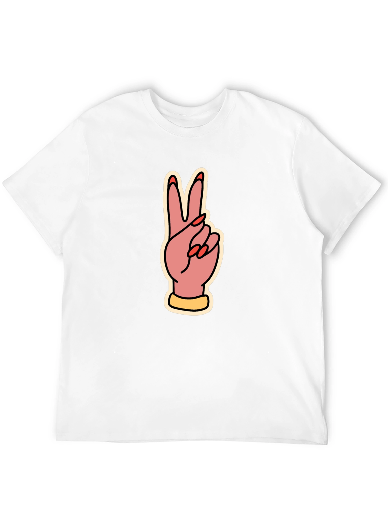Peace Sign Graphic Tee - Stylish Comfort