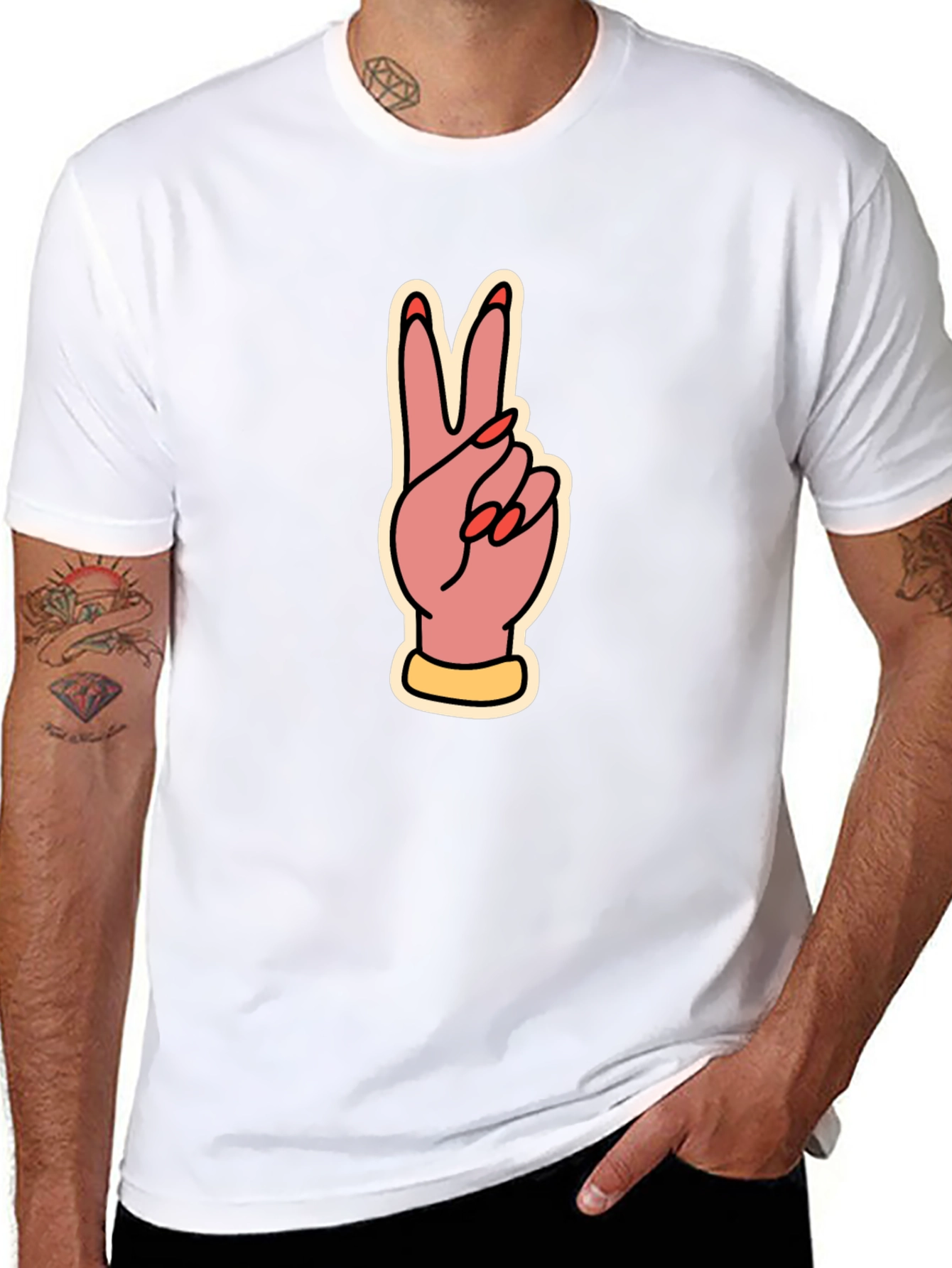 Peace Sign Graphic Tee - Stylish Comfort