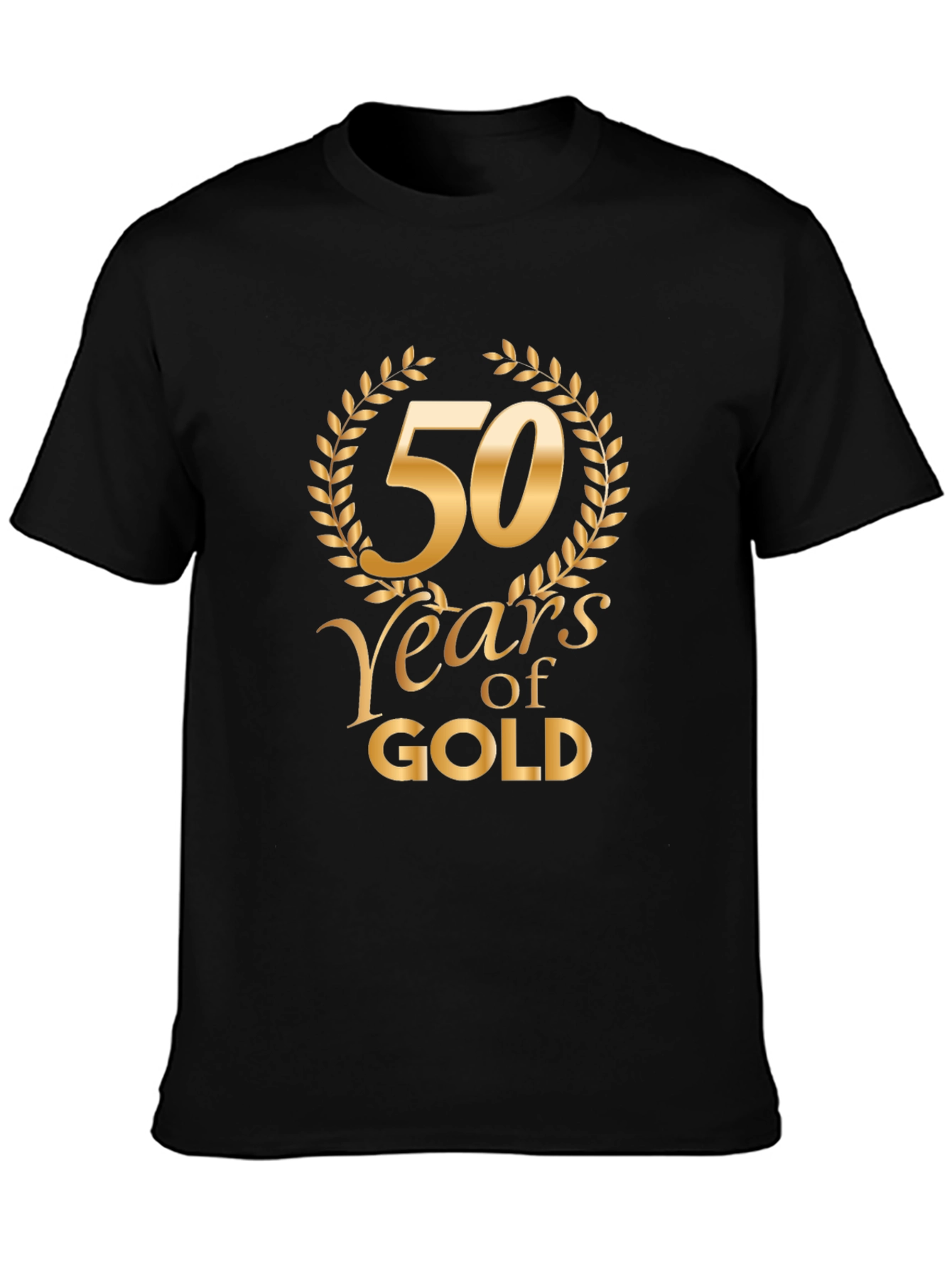 50 Years of Gold Black T-Shirt