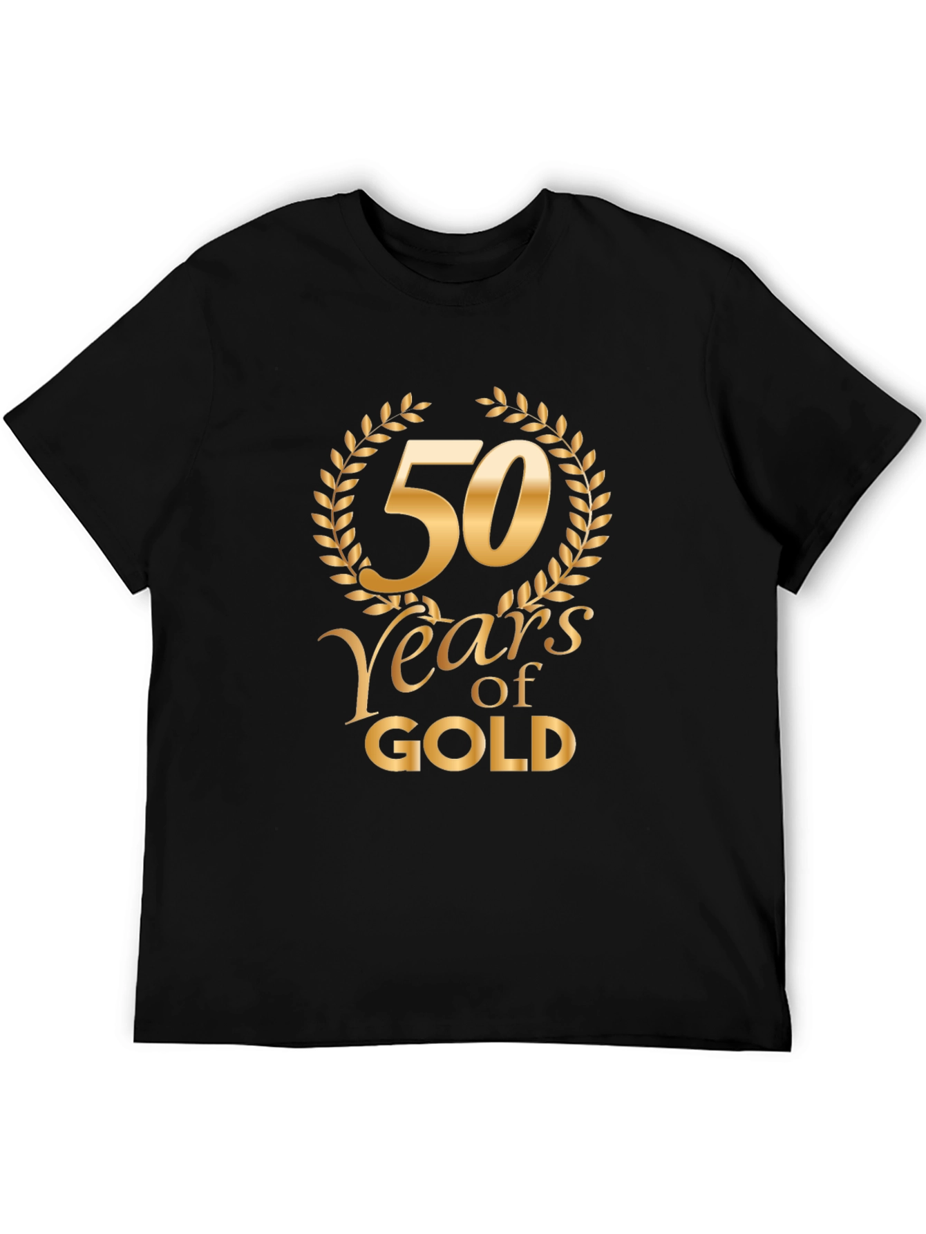 50 Years of Gold Black T-Shirt
