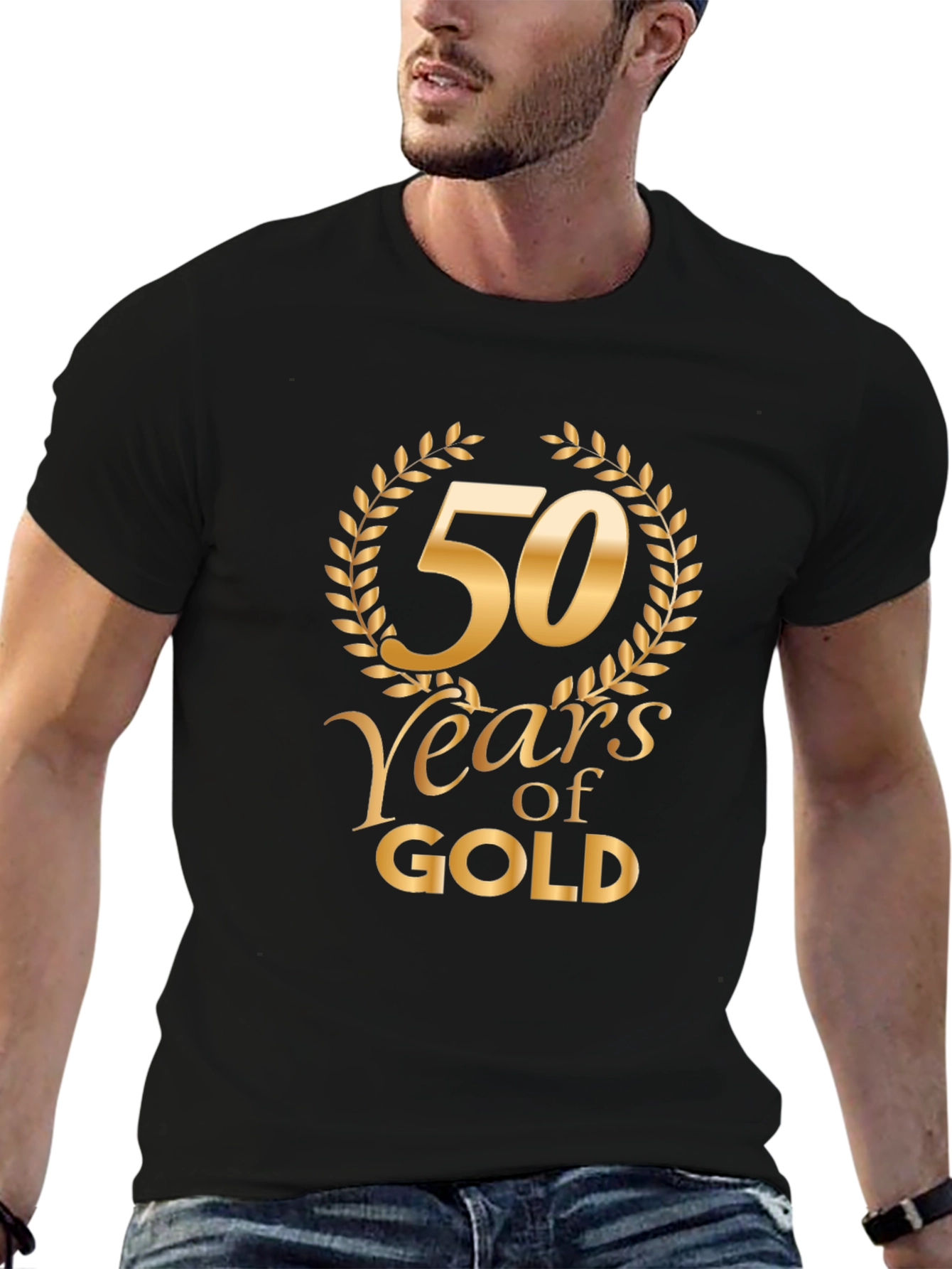 50 Years of Gold Black T-Shirt