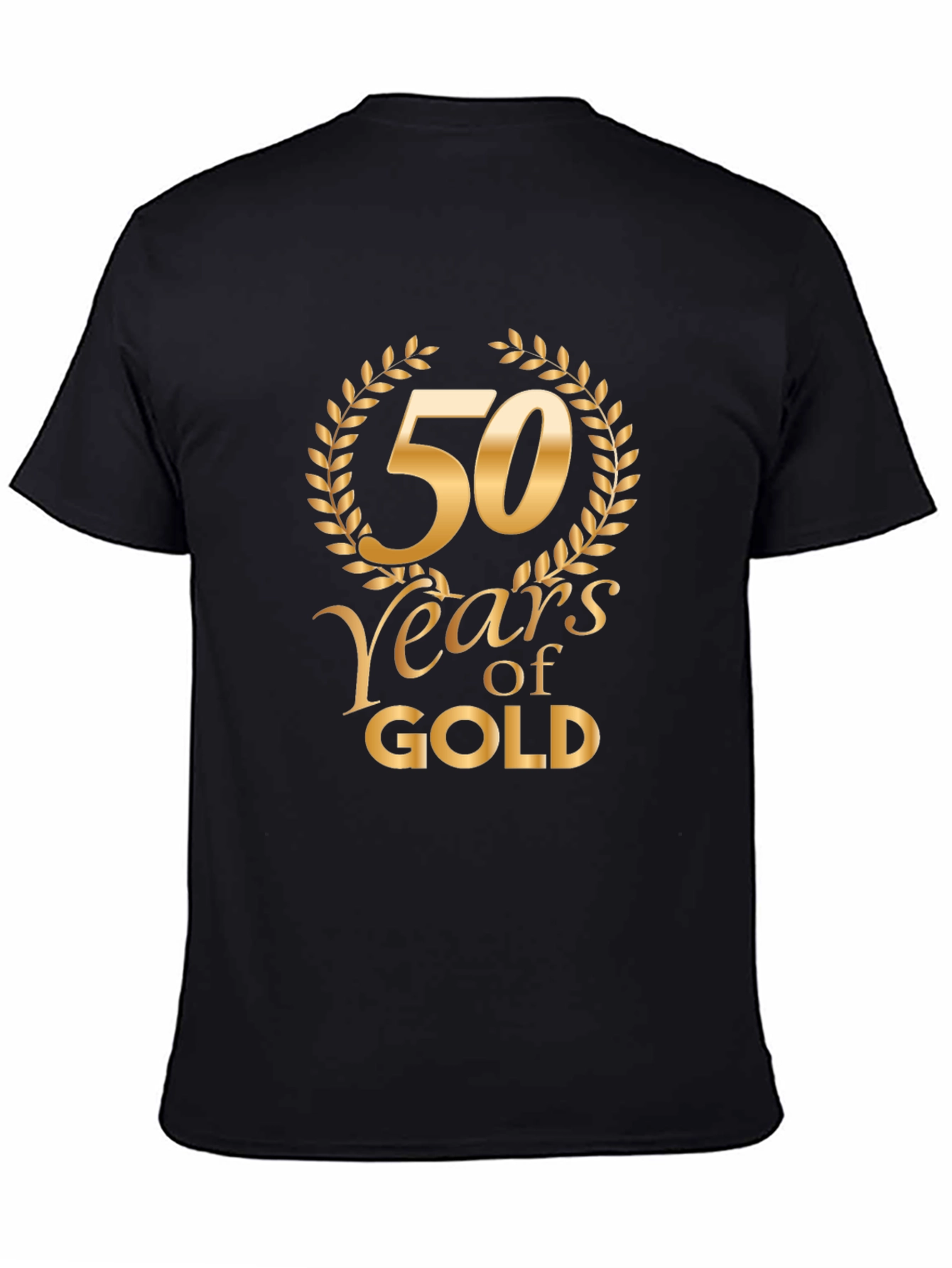 50 Years of Gold Black T-Shirt