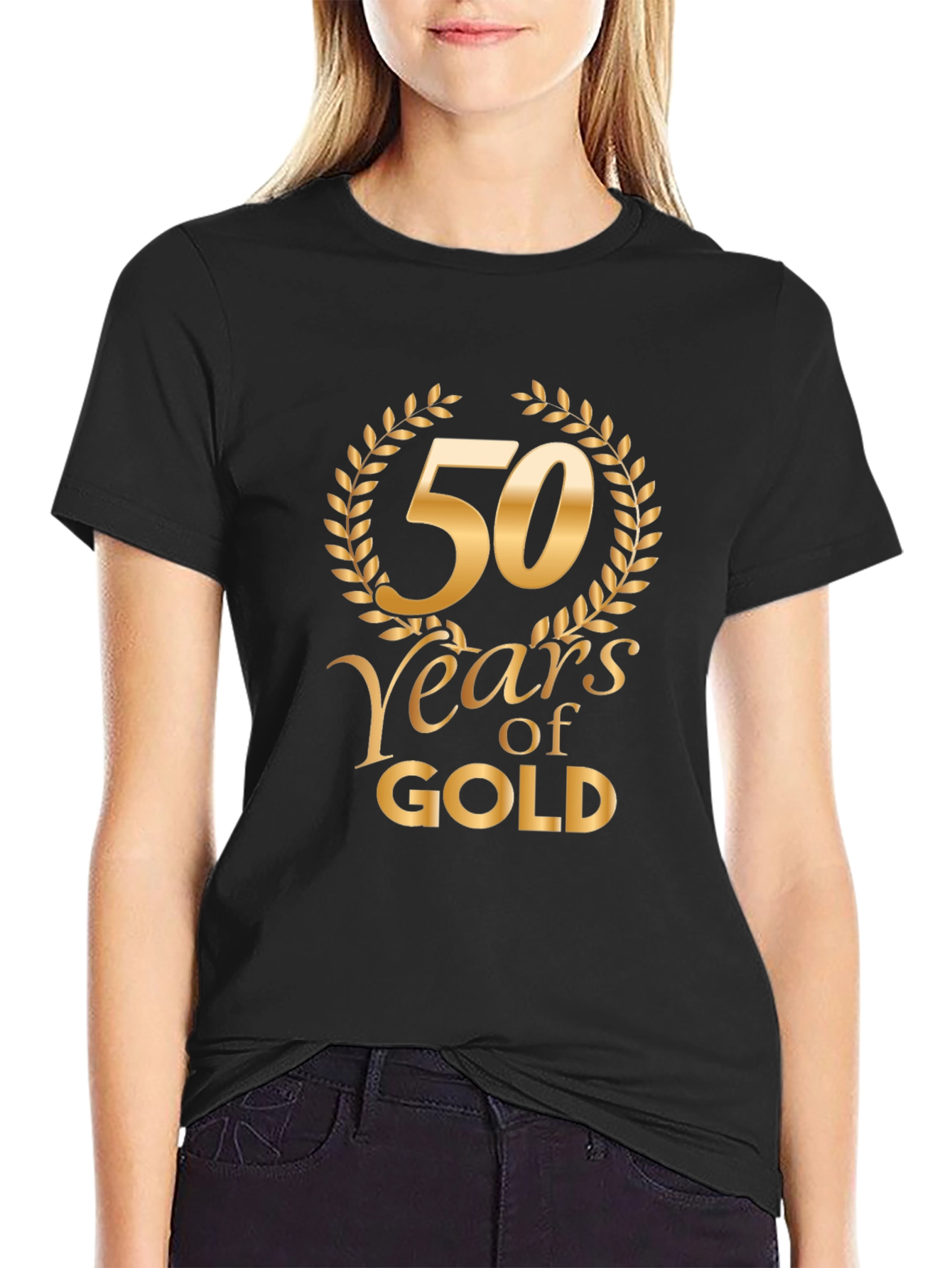 50 Years of Gold Black T-Shirt