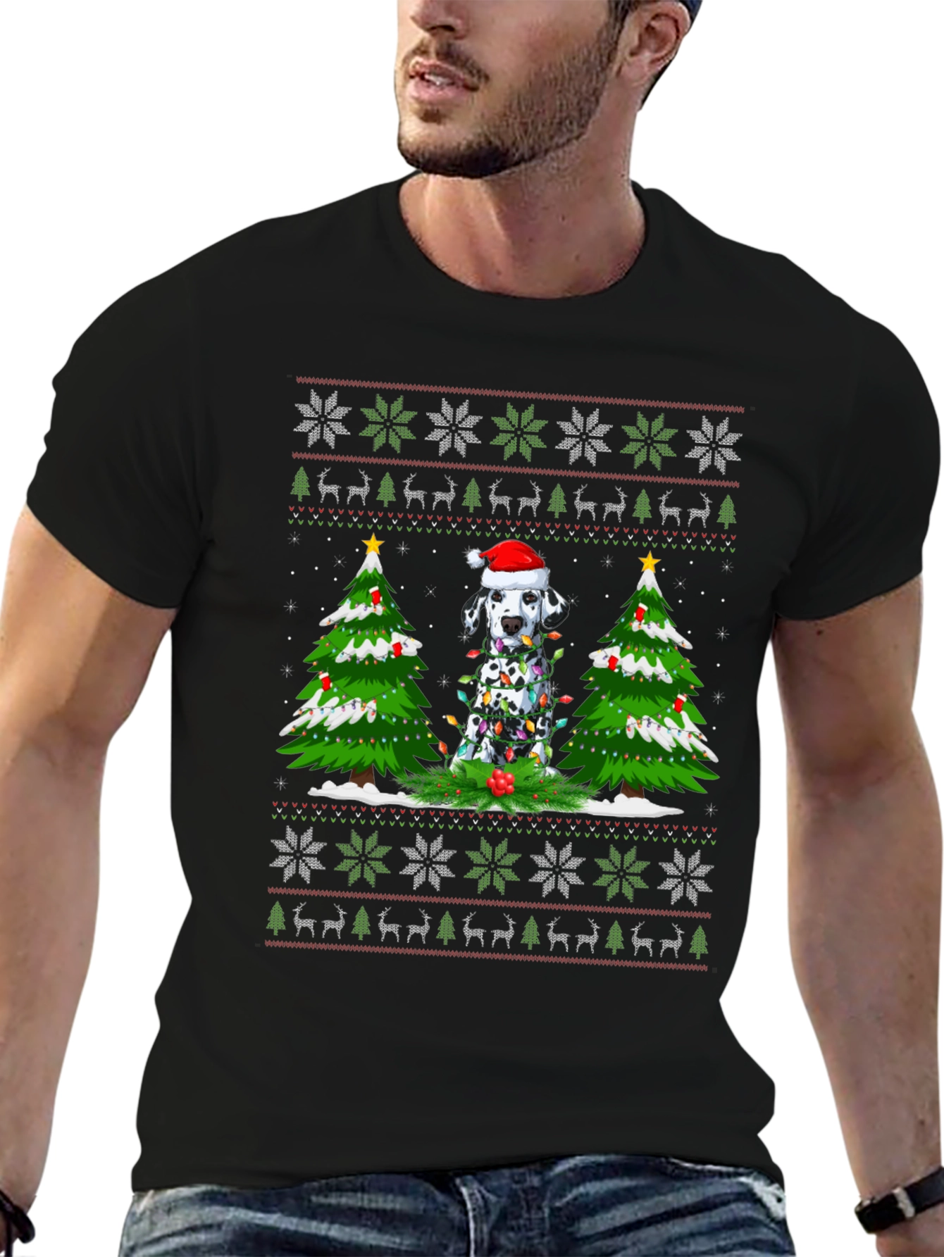 Dalmatian Christmas Sweater T-Shirt