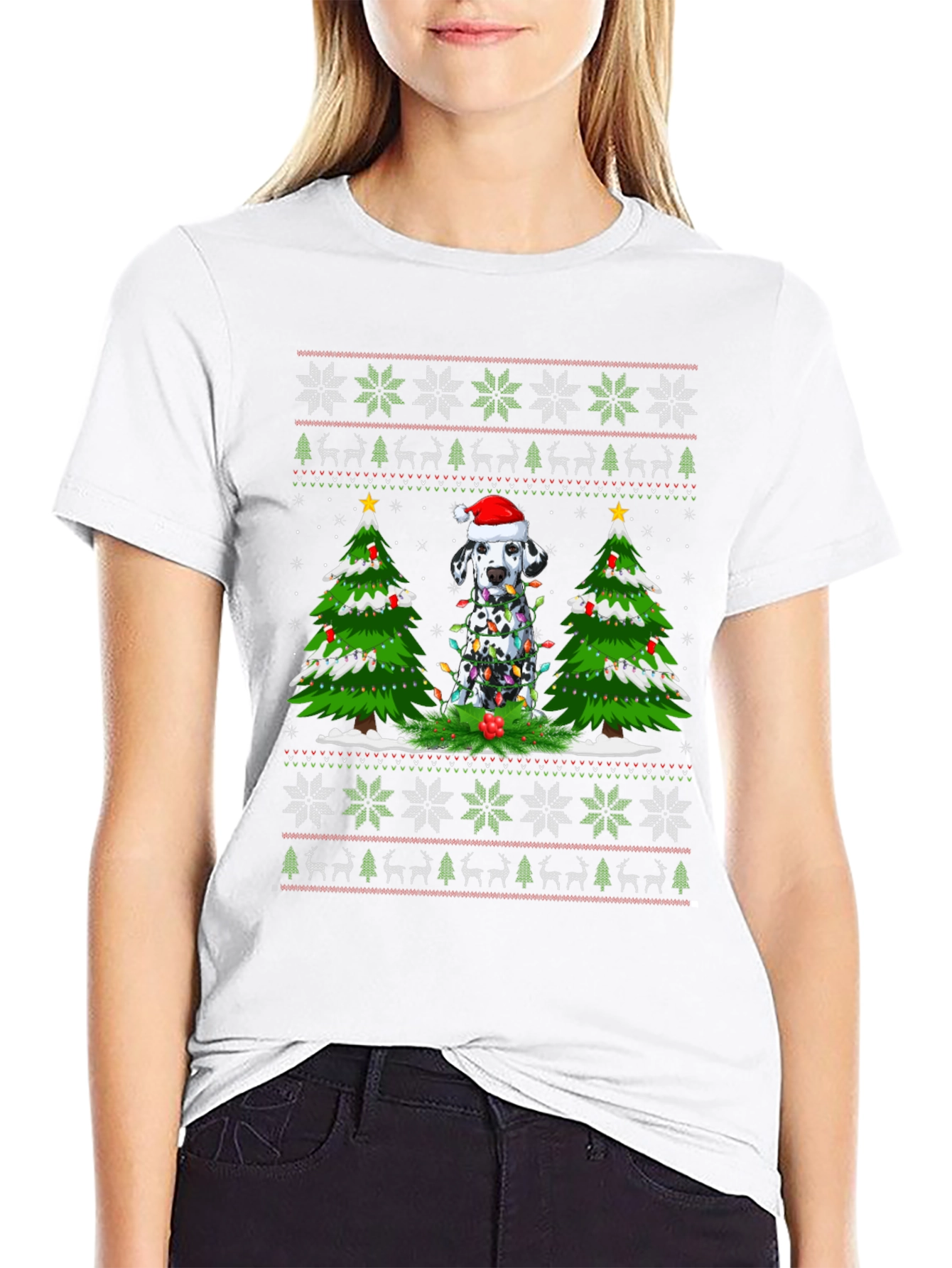 Dalmatian Christmas Sweater T-Shirt