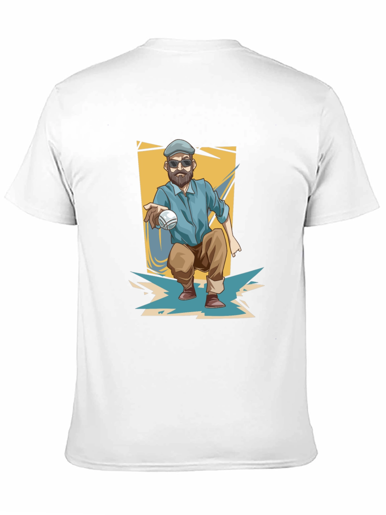 Cool Bocce Player Graphic T-Shirt