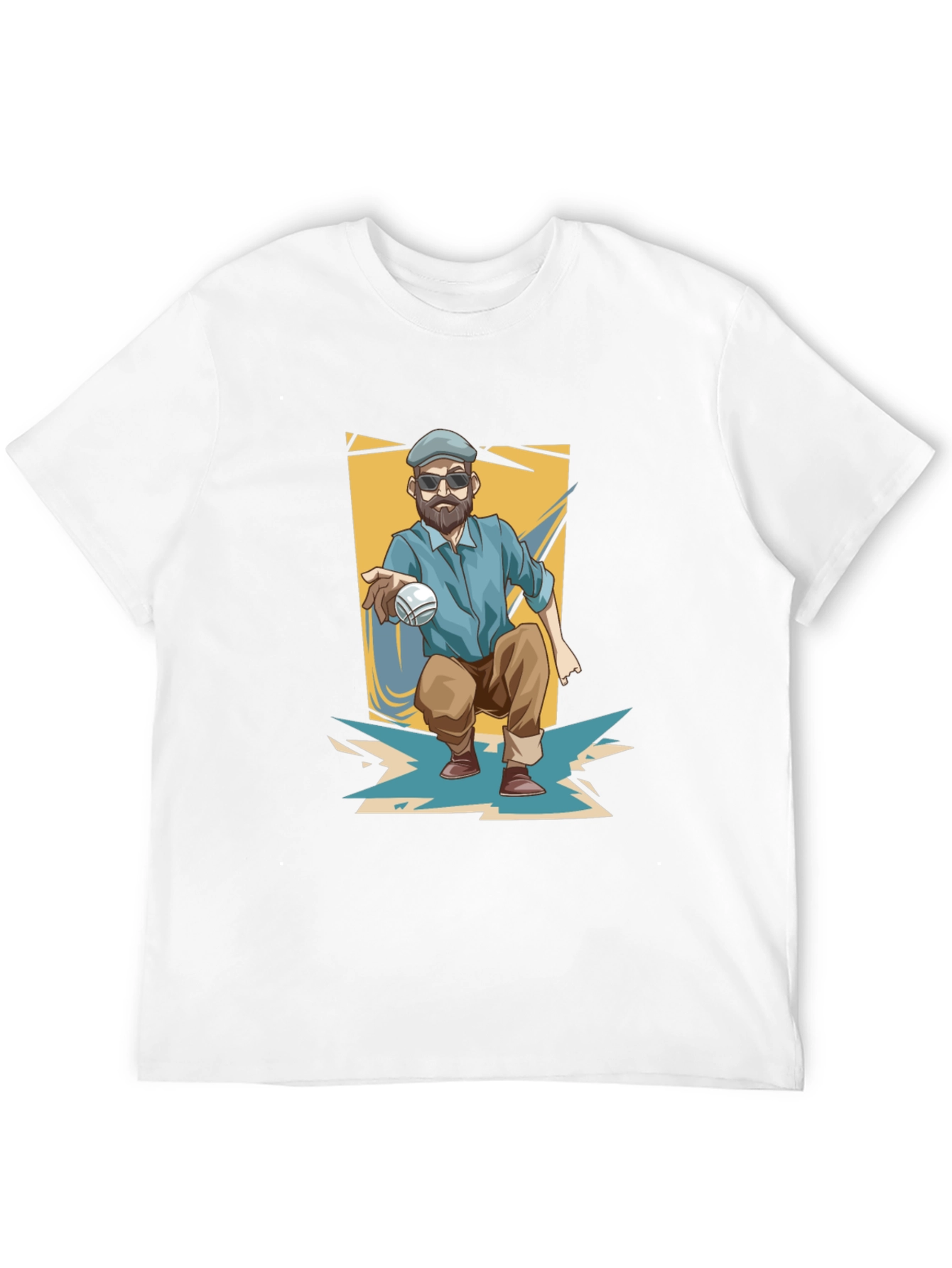 Cool Bocce Player Graphic T-Shirt