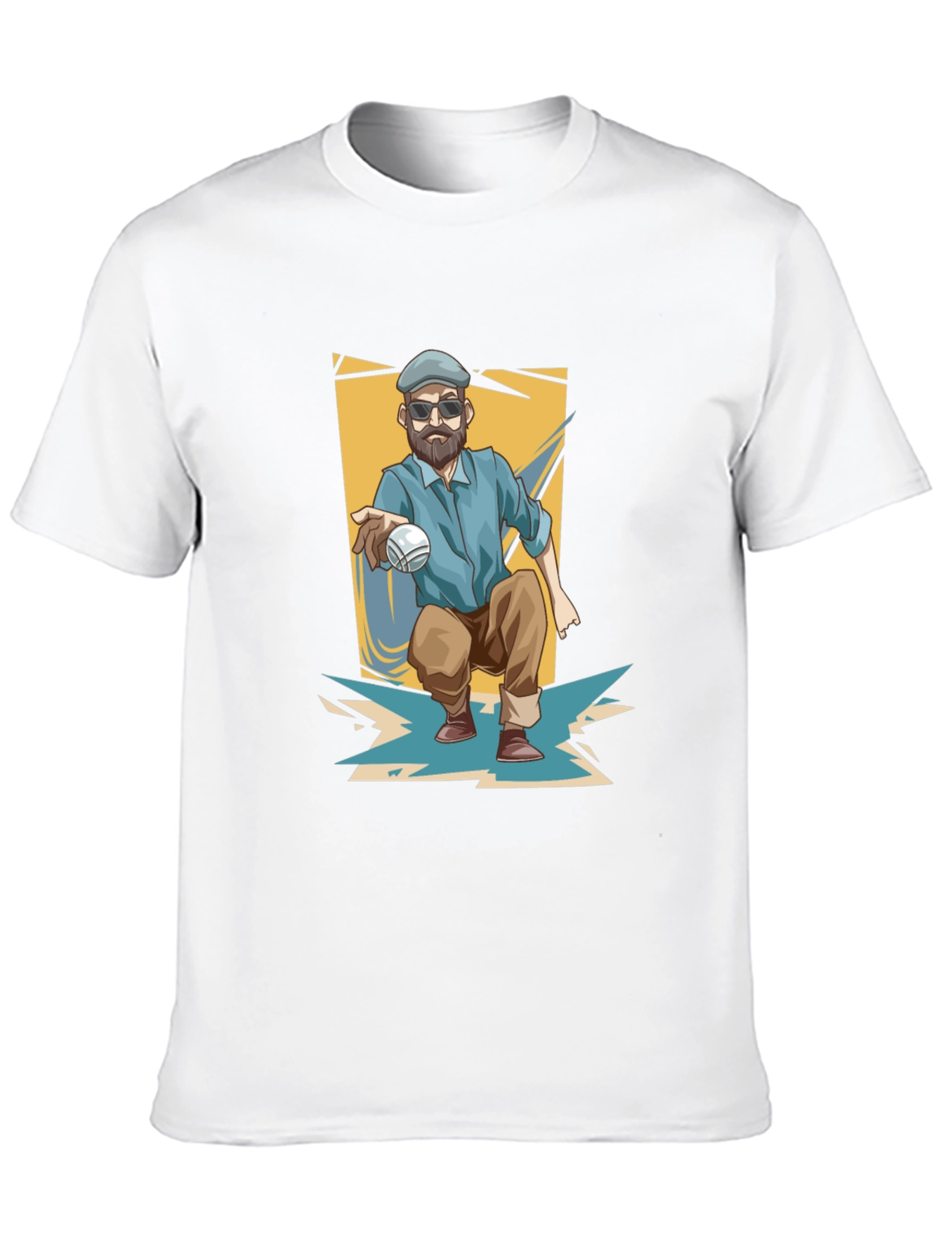 Cool Bocce Player Graphic T-Shirt