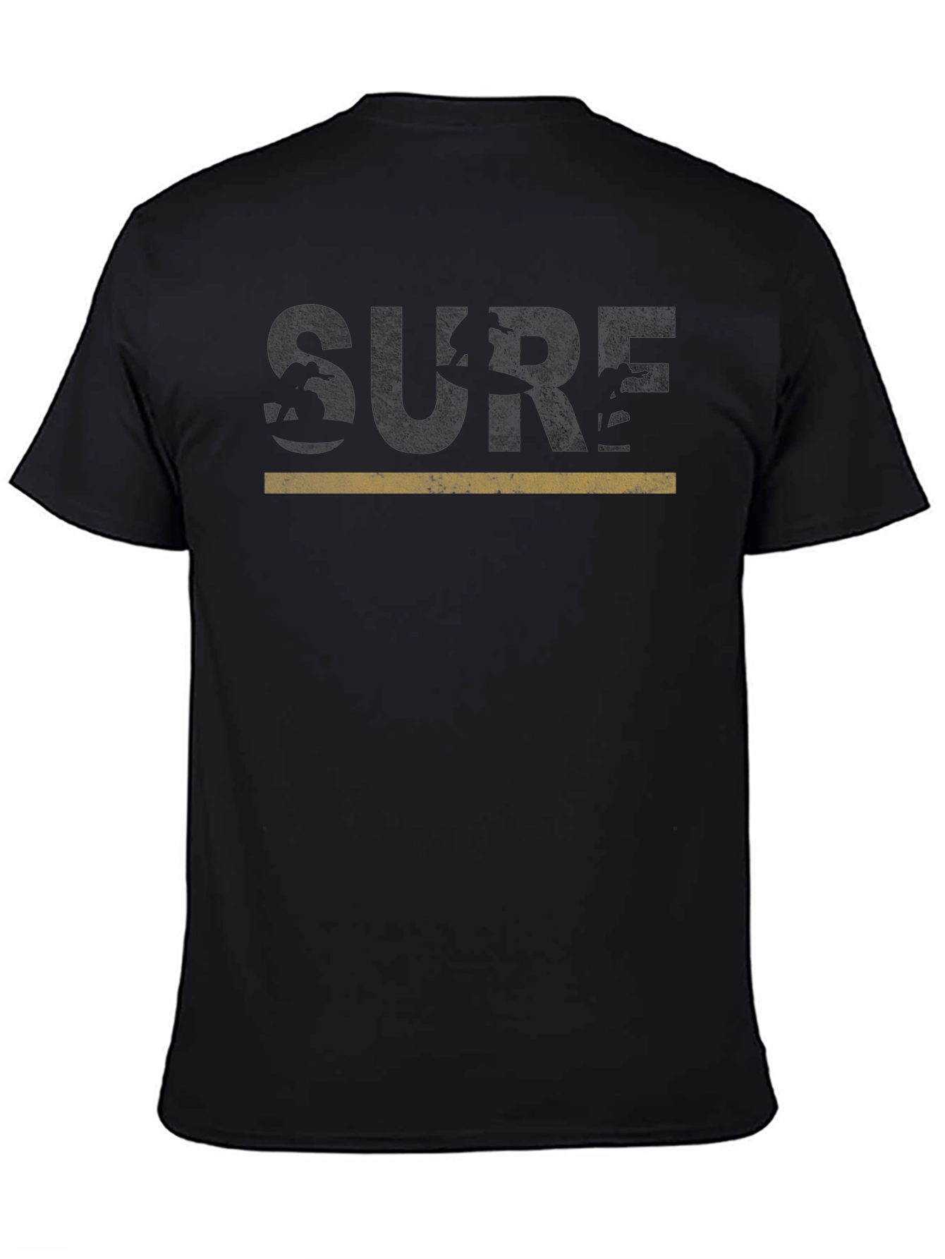 Surf Graphic Tee - Retro Style Black T-Shirt