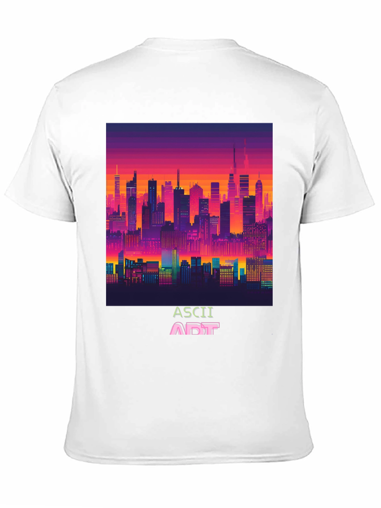 Retro Pixel Cityscape T-Shirt