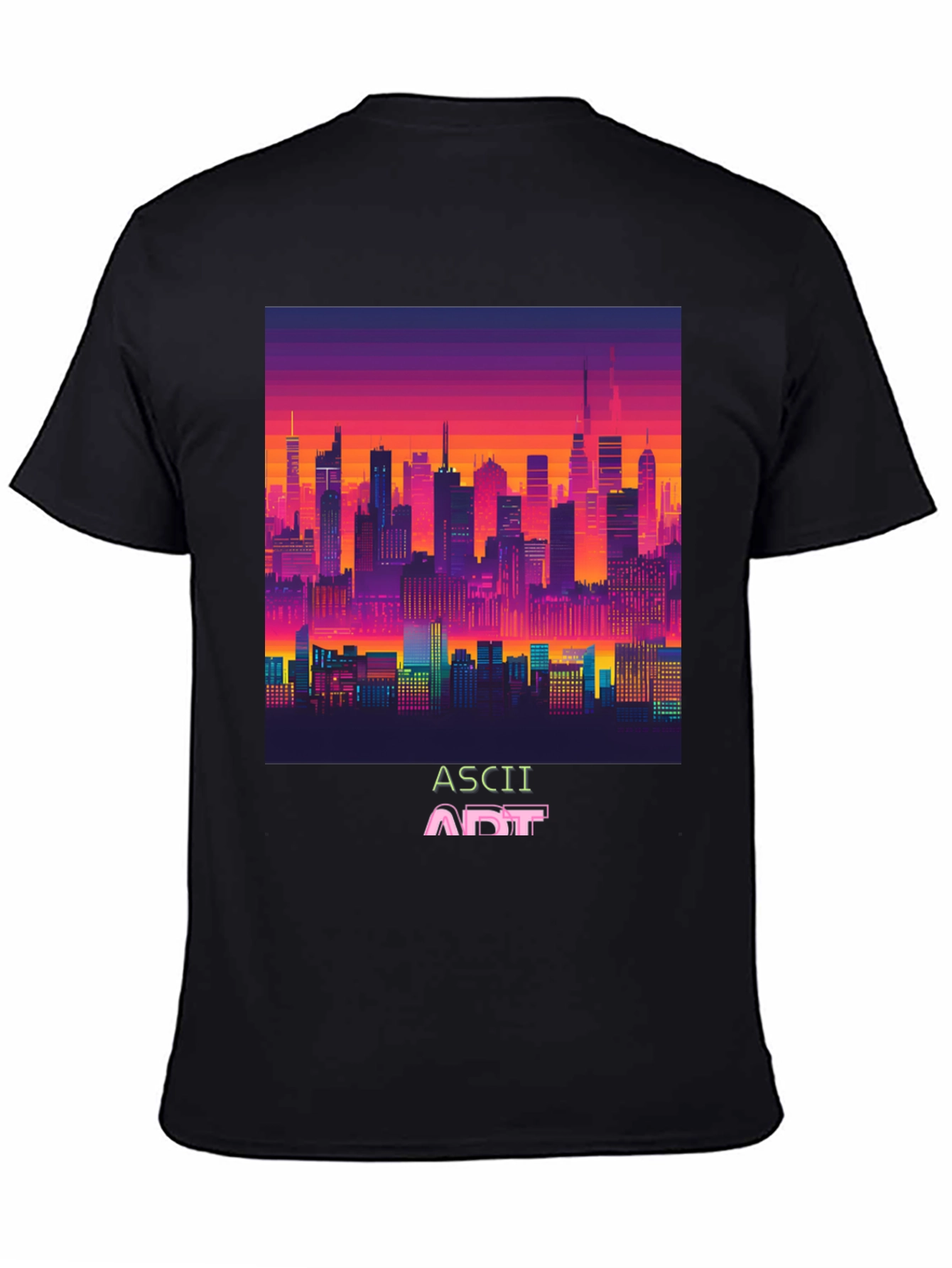 Retro Pixel Cityscape T-Shirt