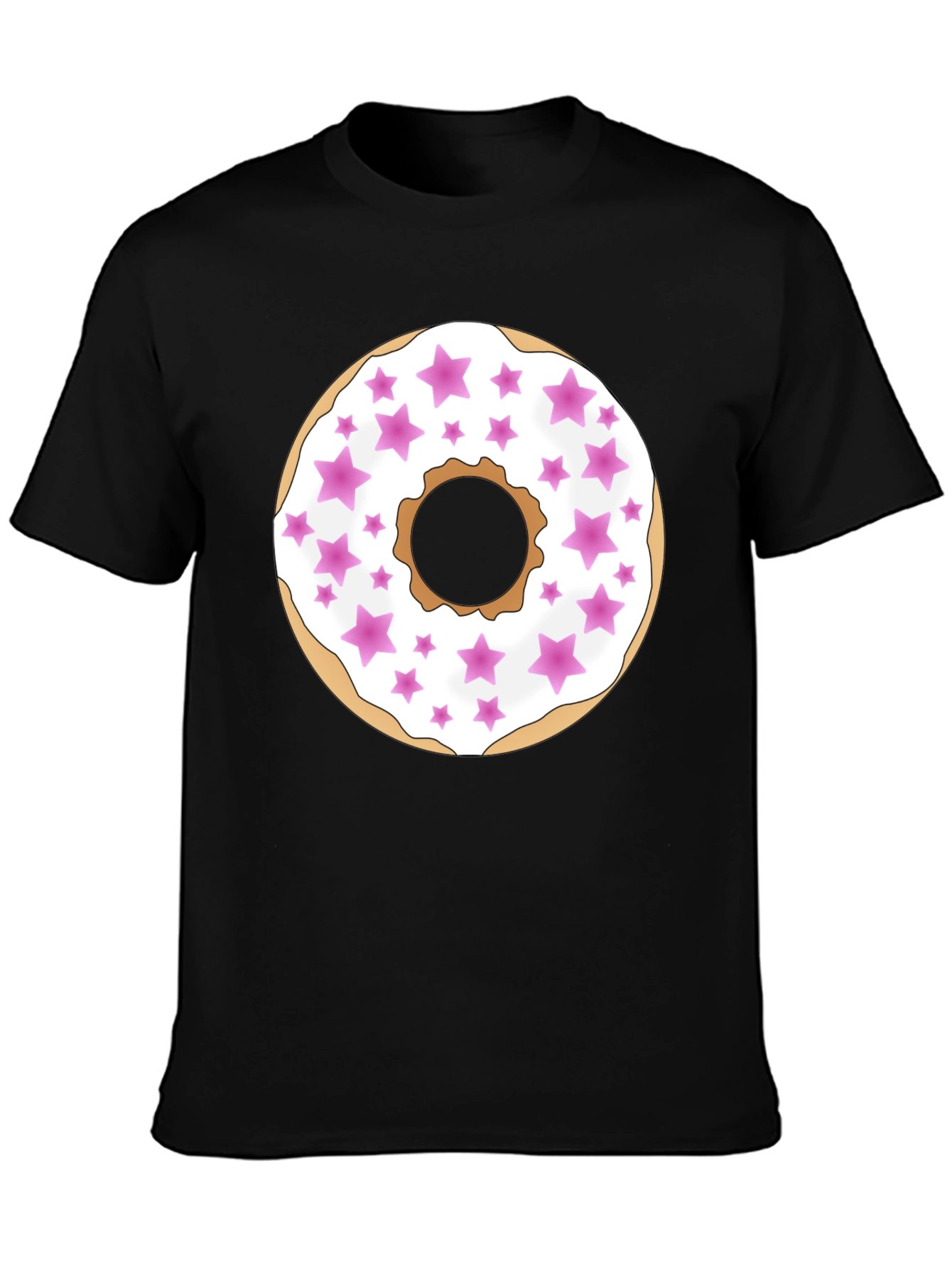 Donut Star Sprinkle T-Shirt - Black