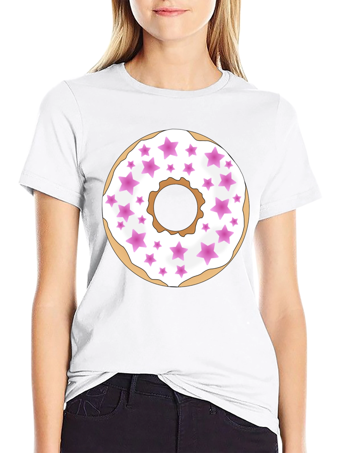 Donut Star Sprinkle T-Shirt - Black