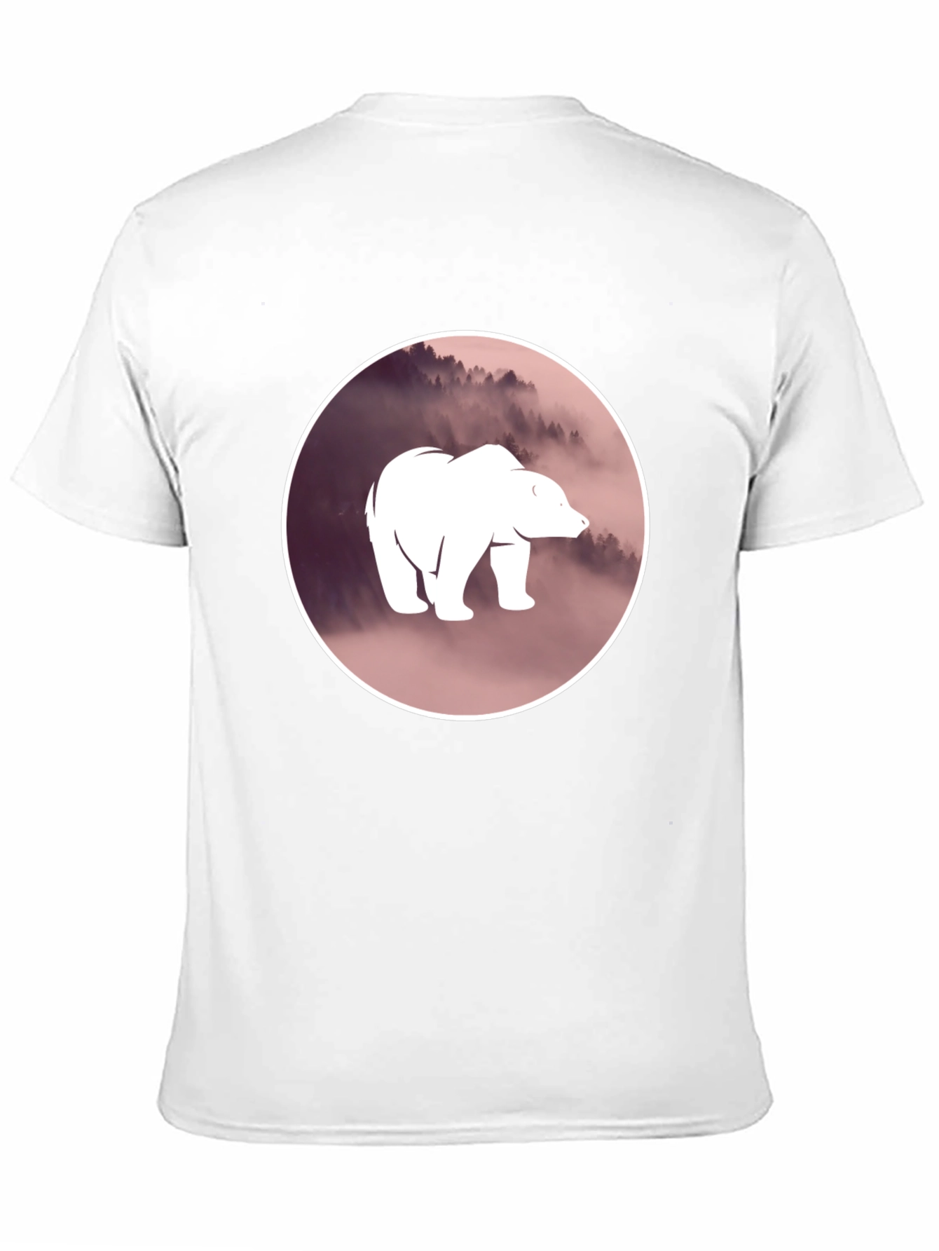 Bear Silhouette Graphic Black T-Shirt