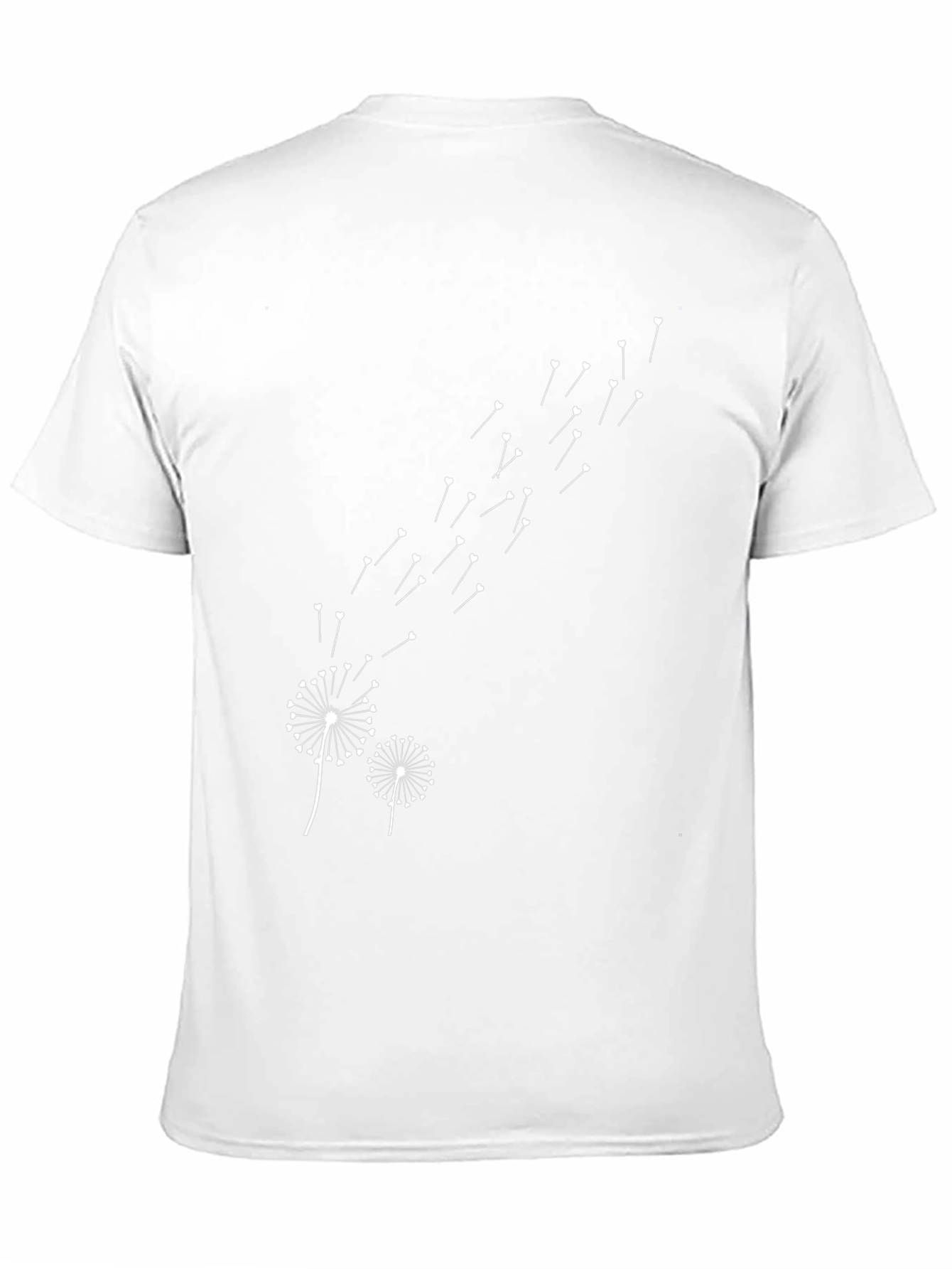 Dandelion Wishes Black Cotton T-Shirt