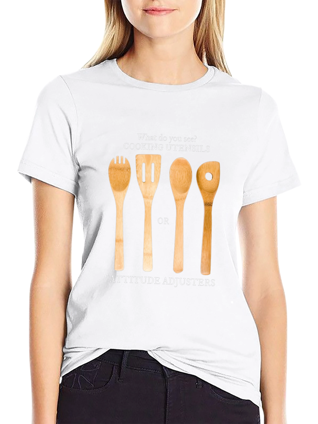 Attitude Adjuster T-Shirt - Funny Kitchen Utensil Design