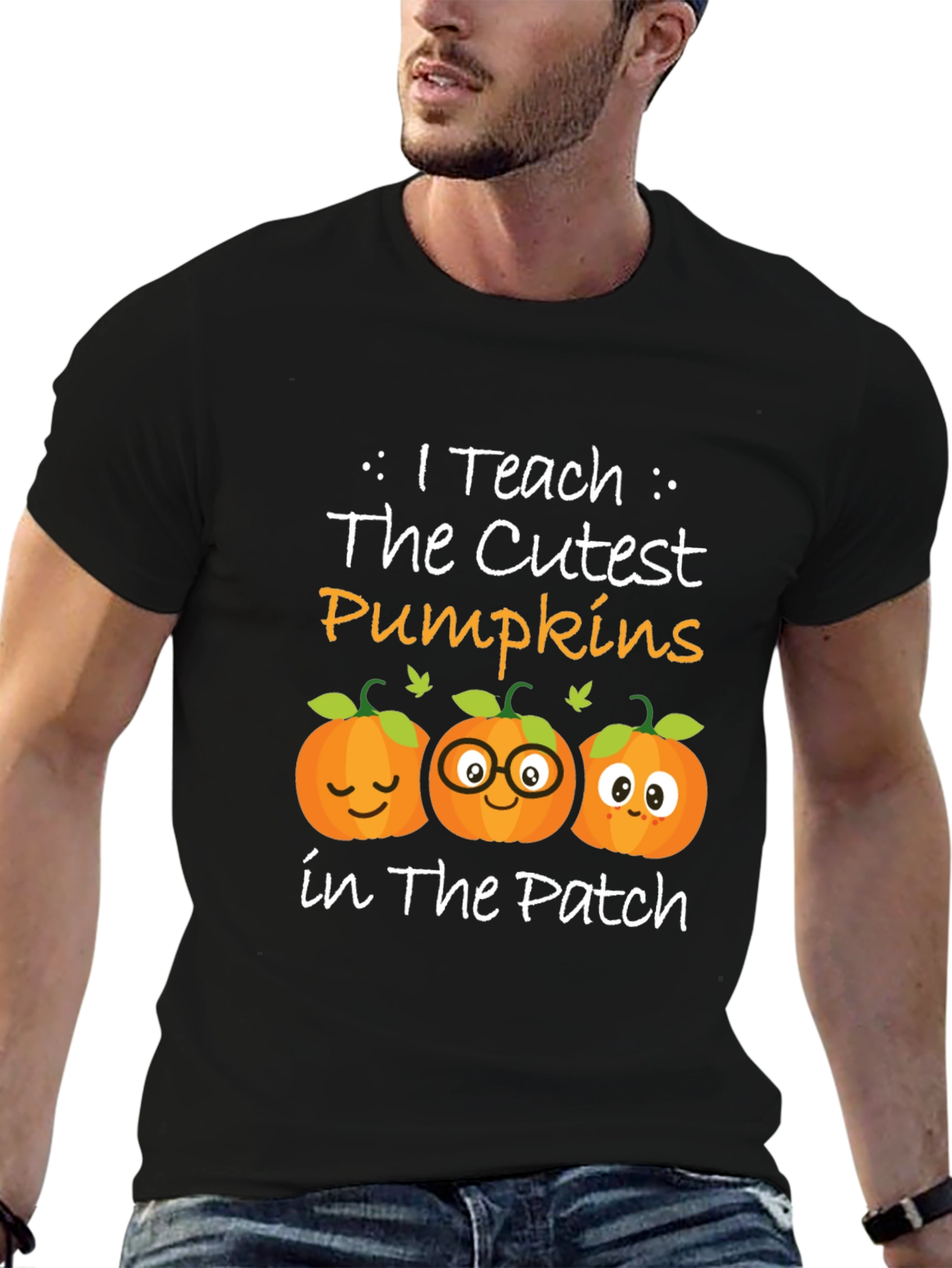 Cute Pumpkin Teacher T-Shirt - Fall Halloween