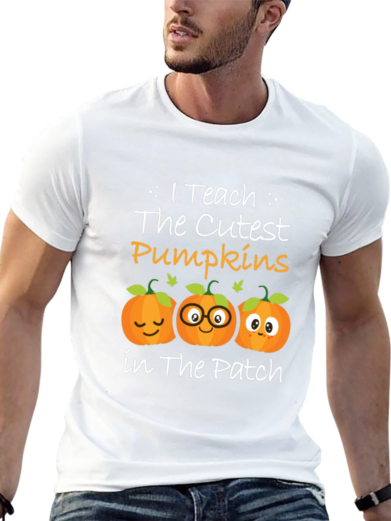 Cute Pumpkin Teacher T-Shirt - Fall Halloween