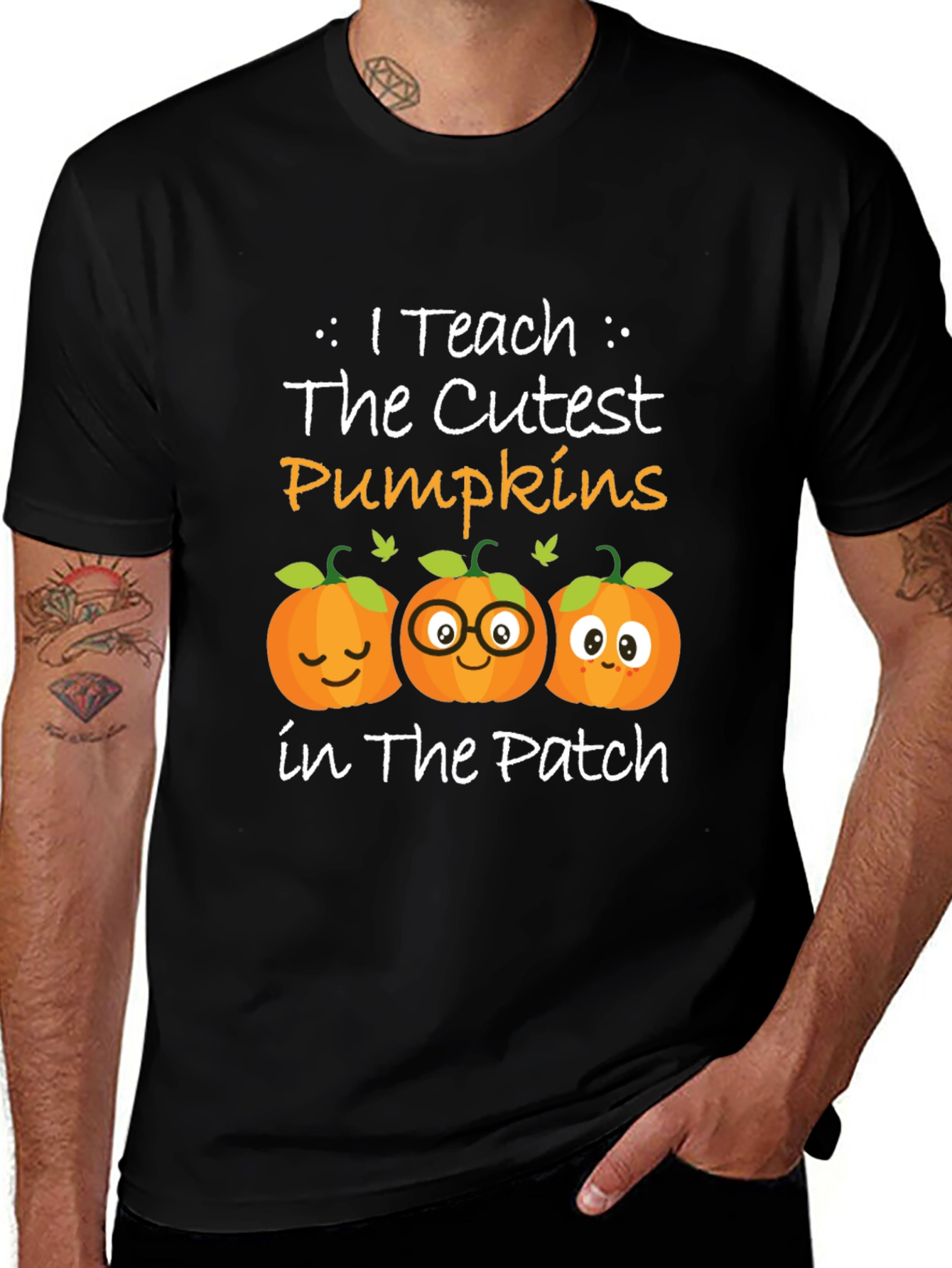 Cute Pumpkin Teacher T-Shirt - Fall Halloween