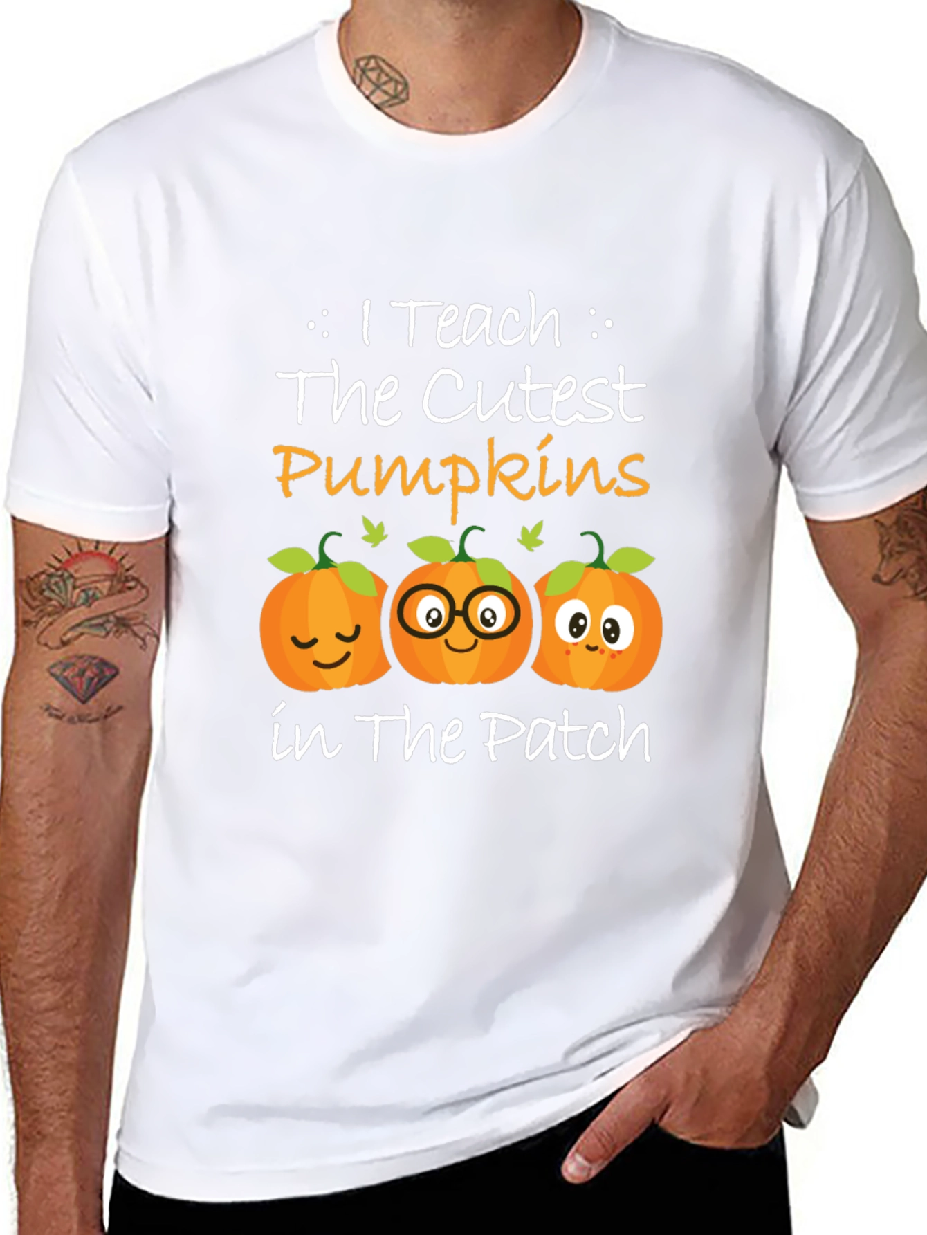 Cute Pumpkin Teacher T-Shirt - Fall Halloween