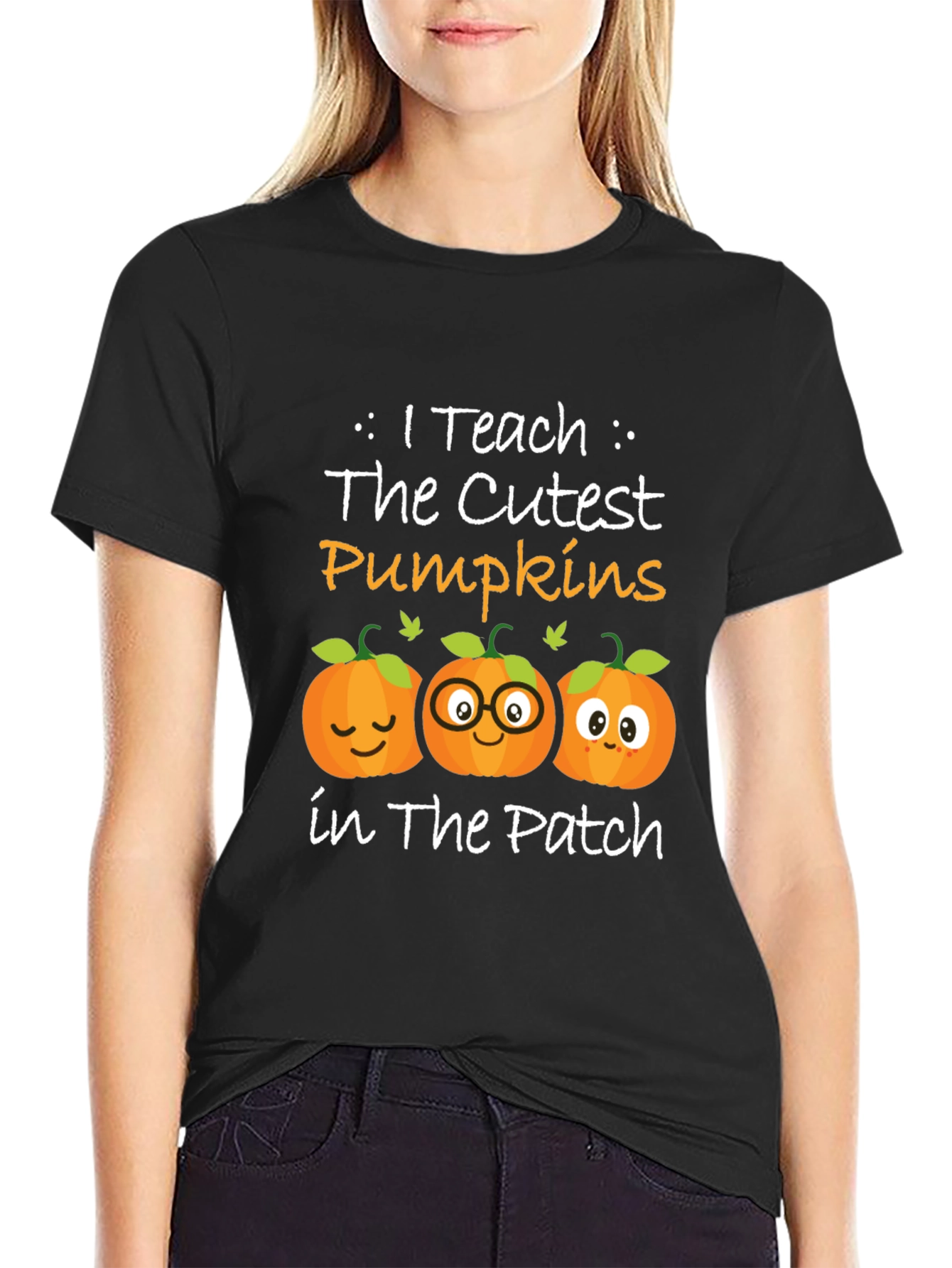 Cute Pumpkin Teacher T-Shirt - Fall Halloween