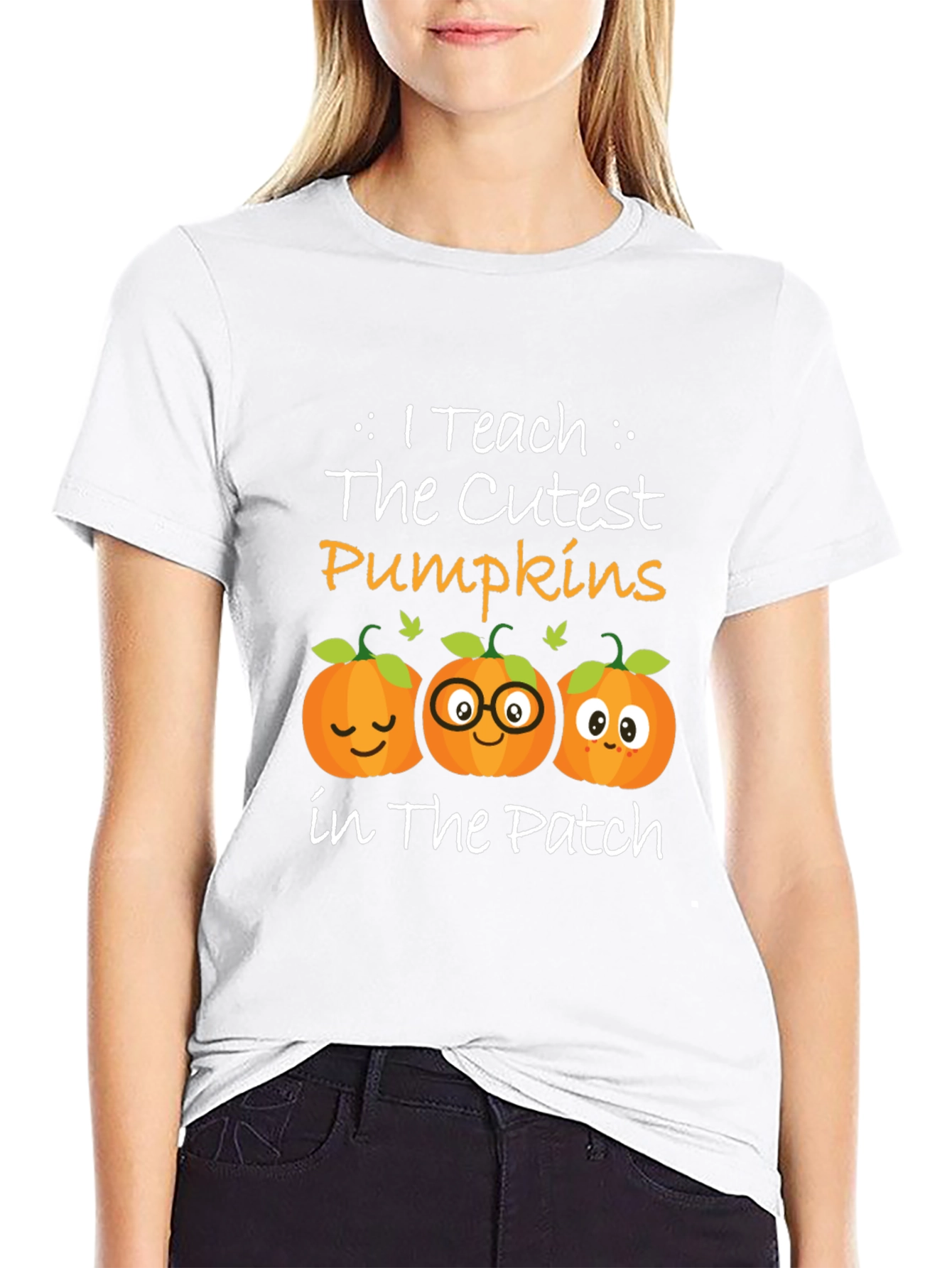 Cute Pumpkin Teacher T-Shirt - Fall Halloween