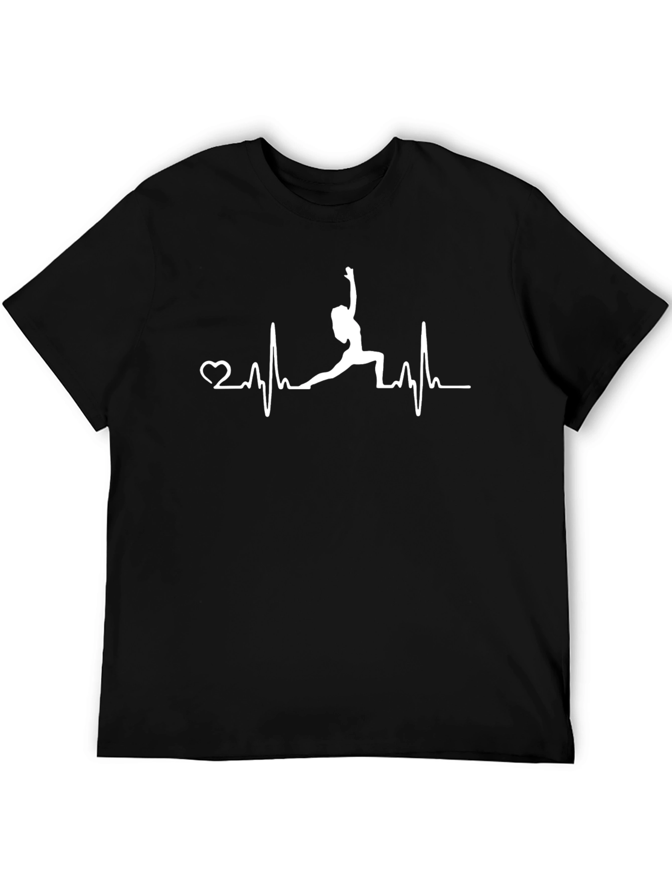 Yoga Heartbeat T-Shirt - Black