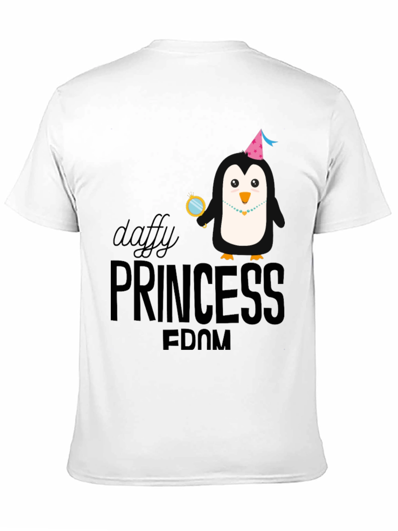 Daffy Princess Penguin T-Shirt - Black