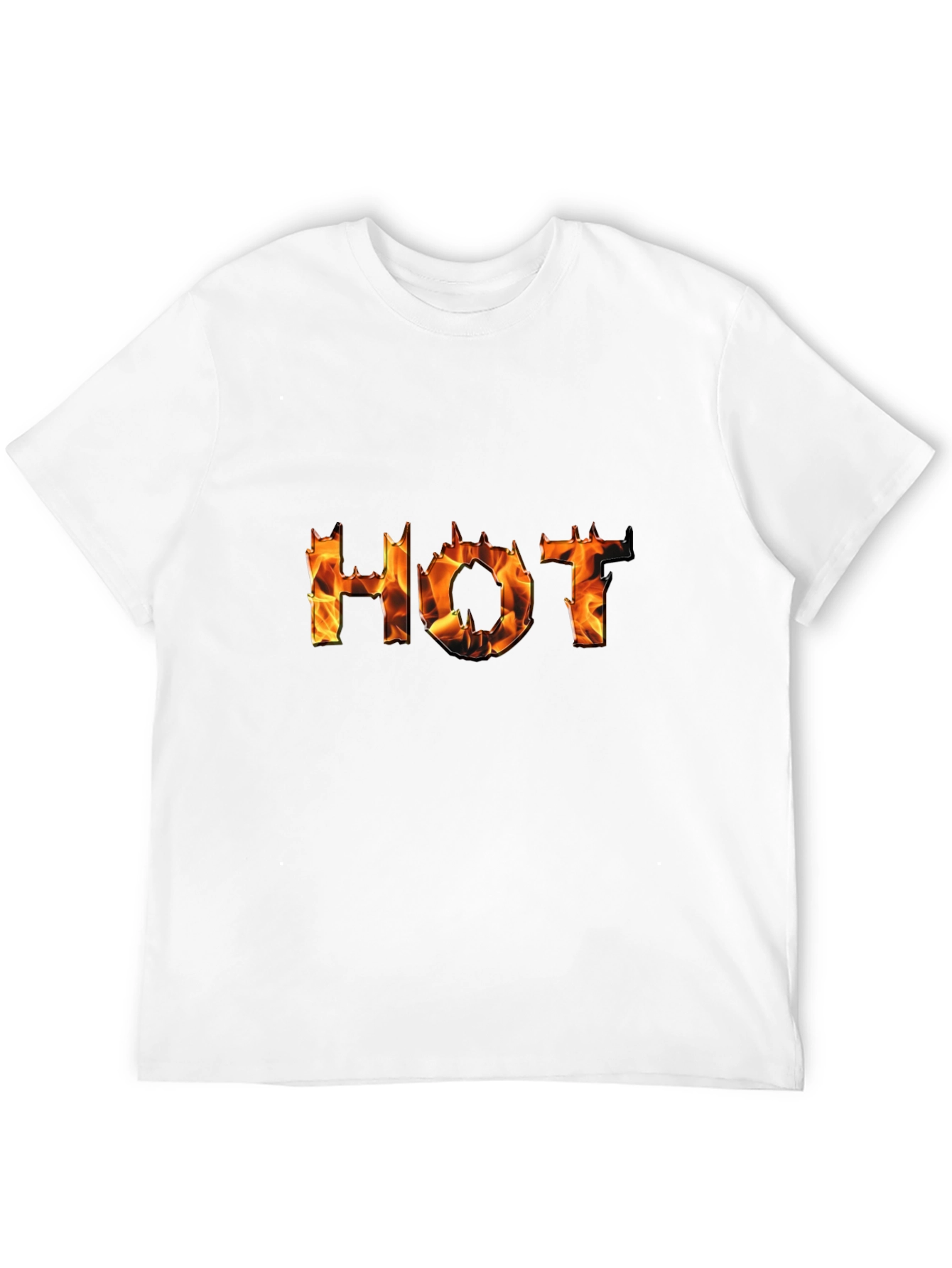 Hot Flame Graphic Black T-Shirt