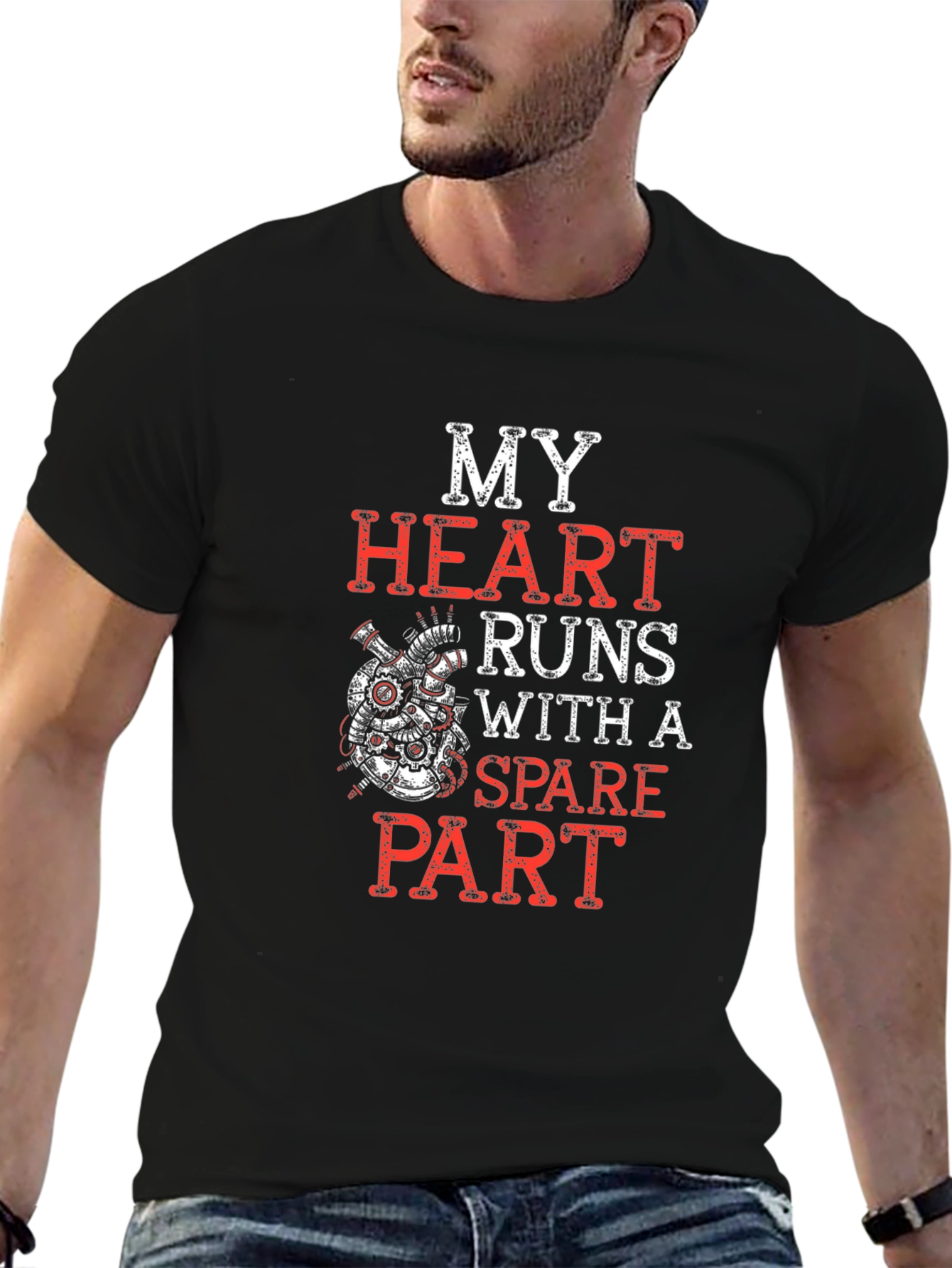 Spare Part Heart Graphic Novelty T-Shirt