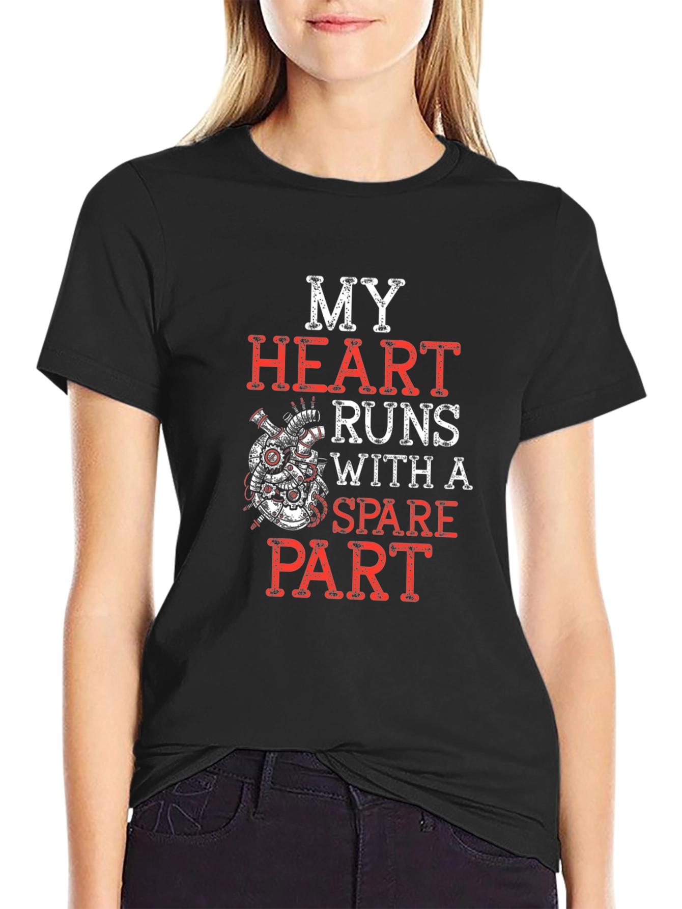 Spare Part Heart Graphic Novelty T-Shirt