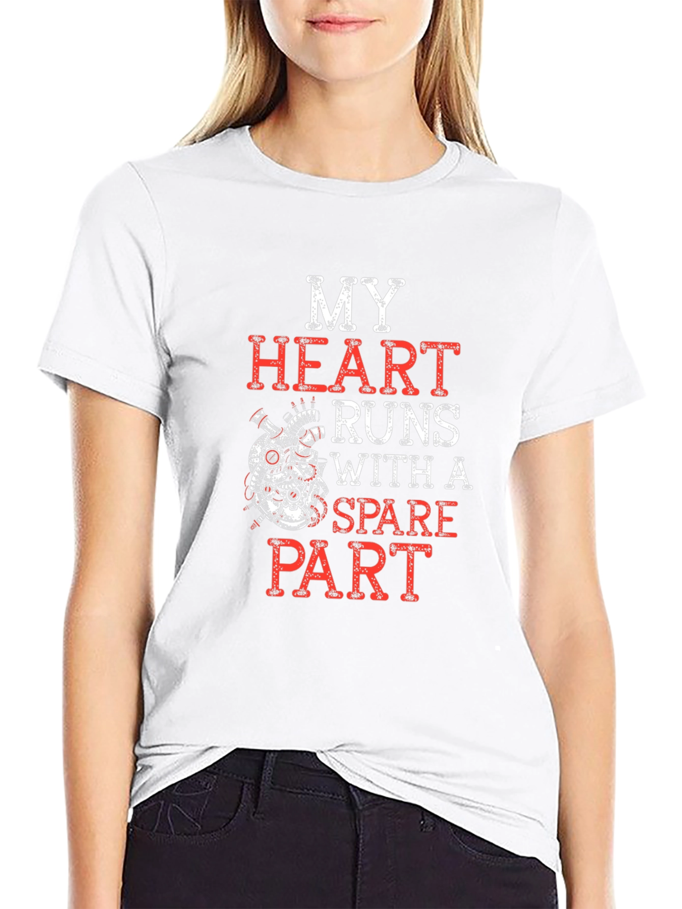 Spare Part Heart Graphic Novelty T-Shirt
