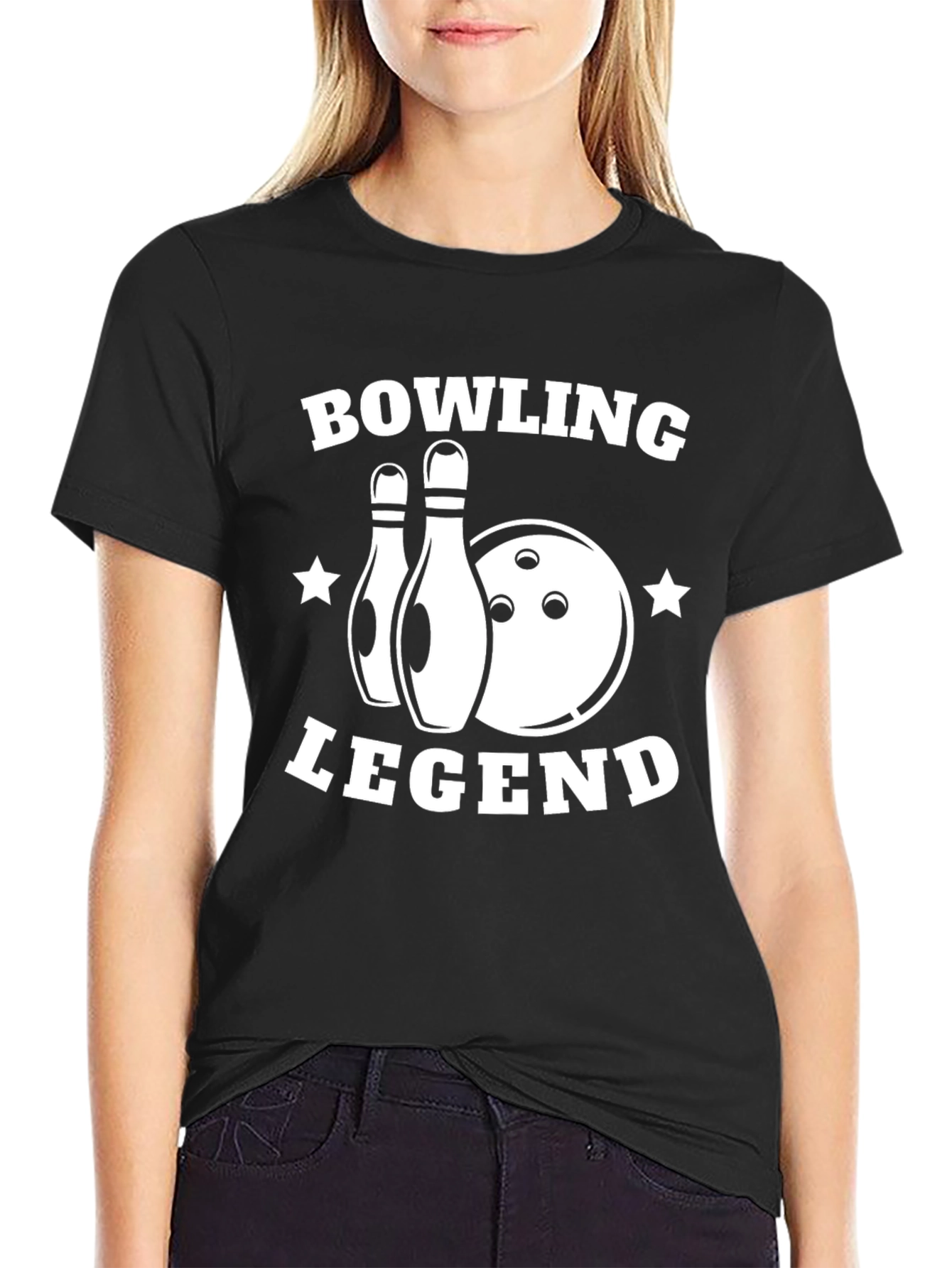 Bowling Legend Graphic T-Shirt - Black