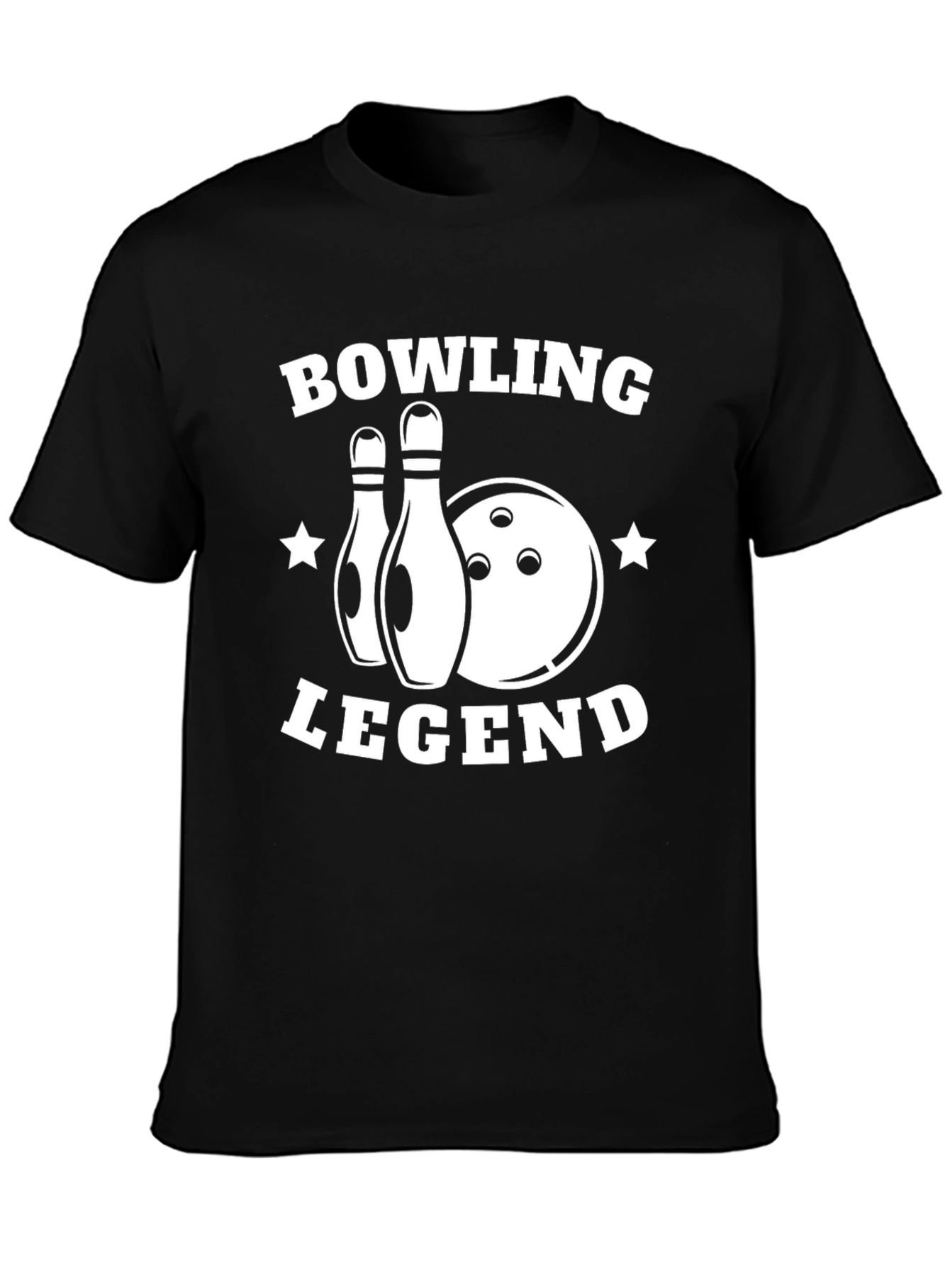 Bowling Legend Graphic T-Shirt - Black