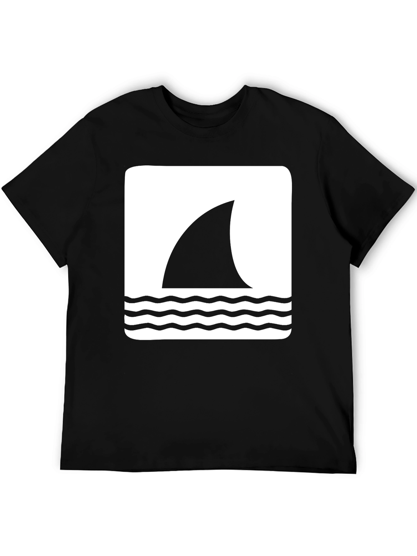 Shark Fin Graphic Tee - Mens Black T-Shirt
