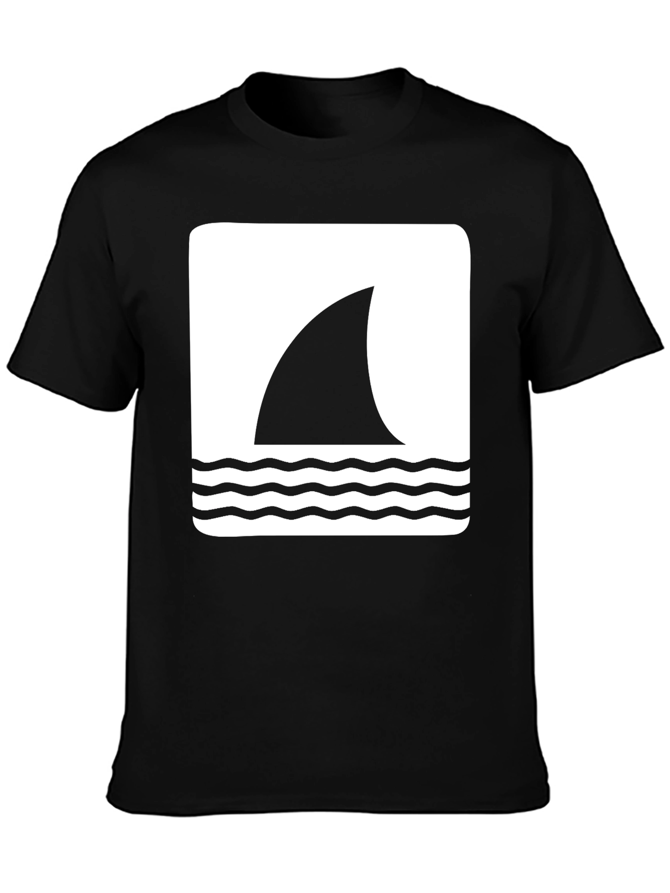 Shark Fin Graphic Tee - Mens Black T-Shirt
