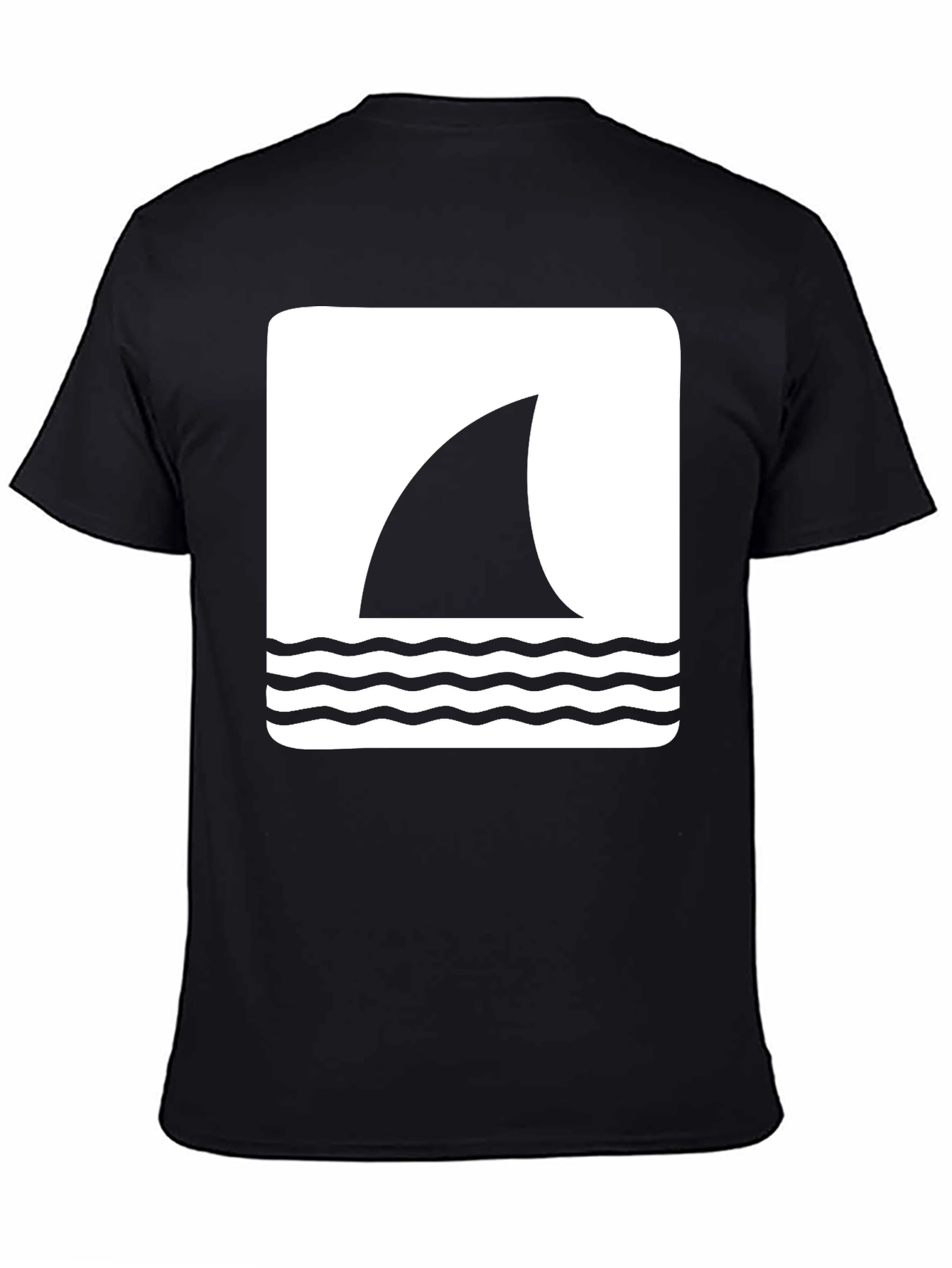 Shark Fin Graphic Tee - Mens Black T-Shirt