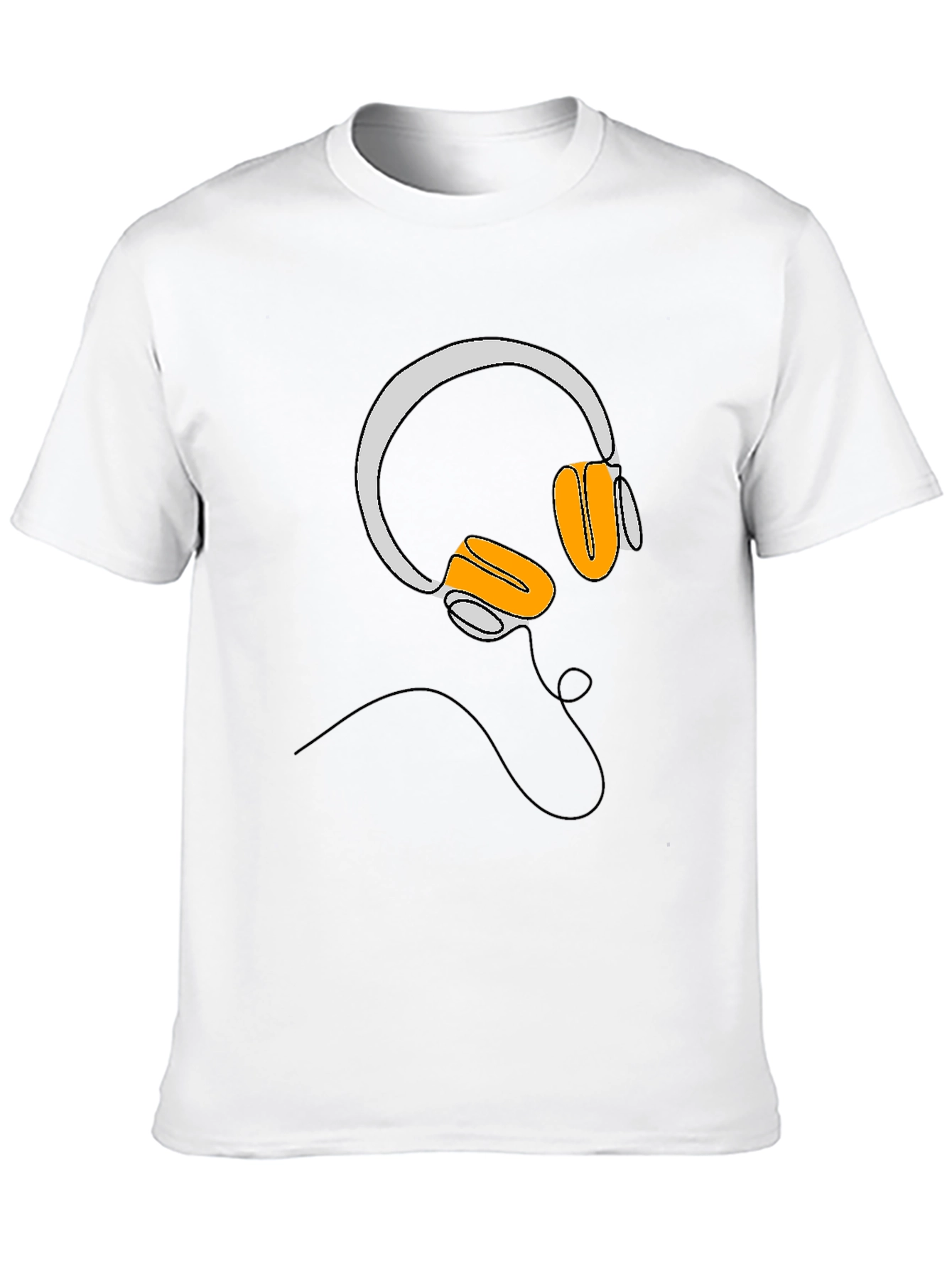 Headphone Graphic Black T-Shirt