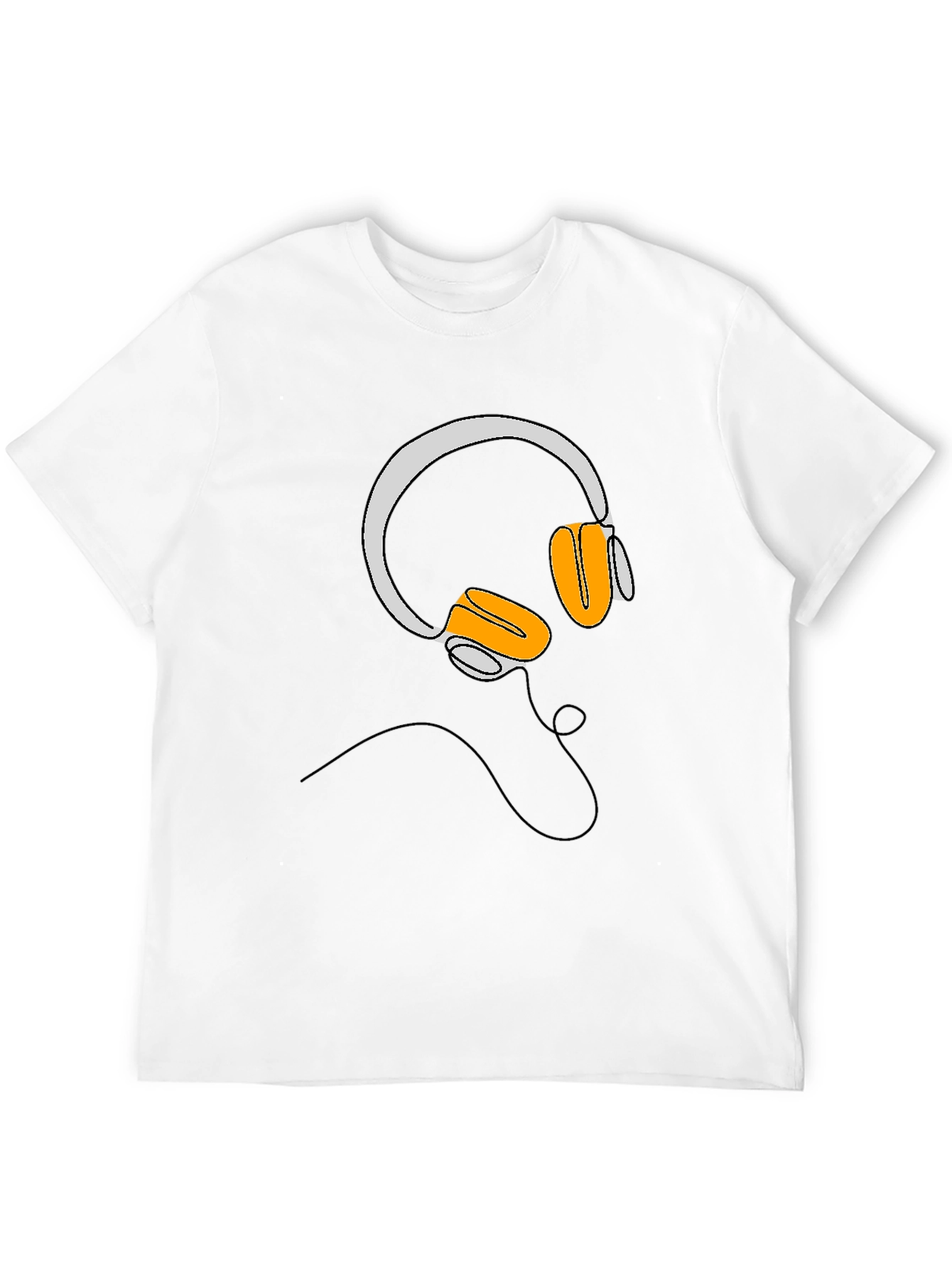 Headphone Graphic Black T-Shirt