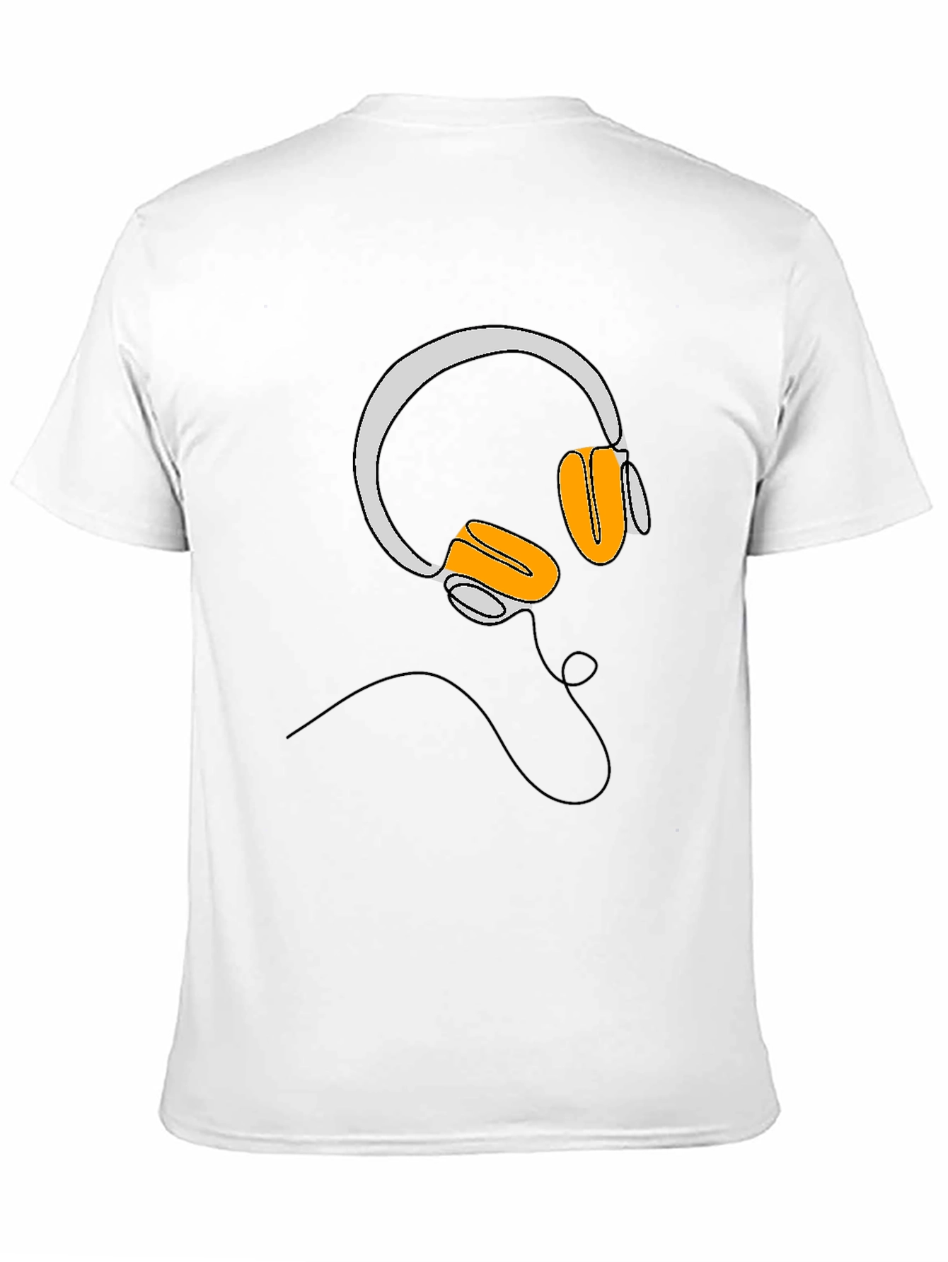 Headphone Graphic Black T-Shirt