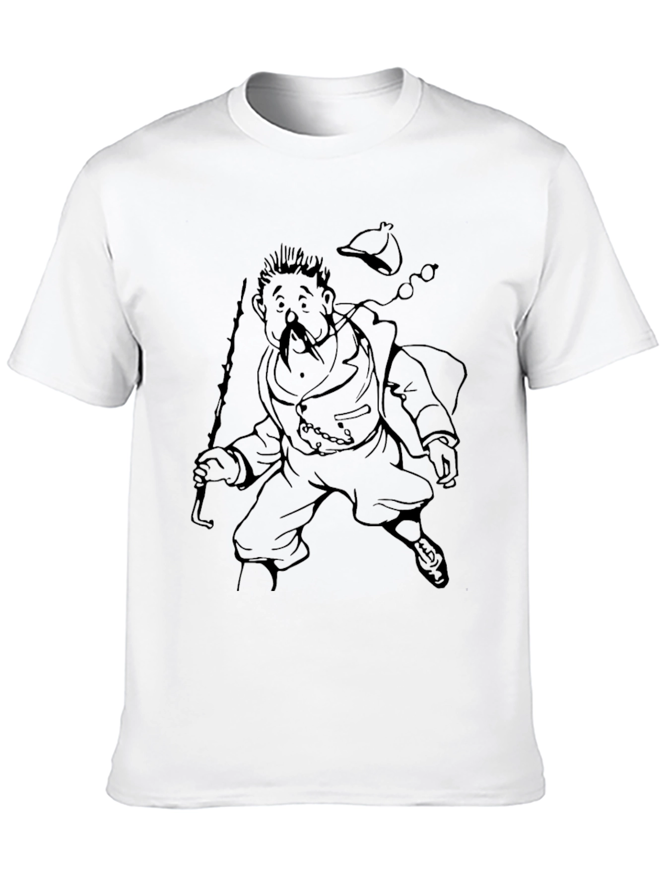 Cartoon Character Graphic Print Black T-Shirt