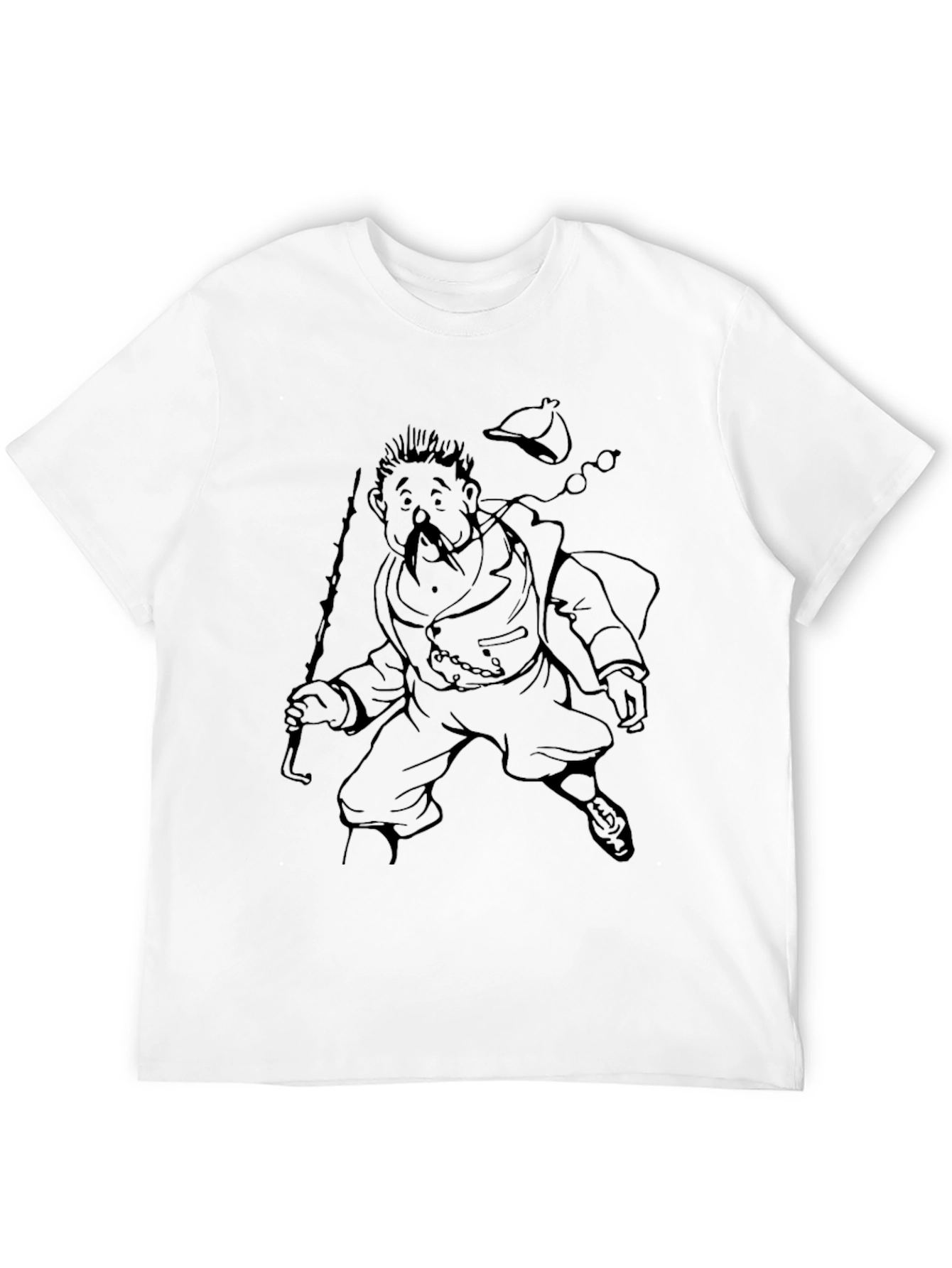 Cartoon Character Graphic Print Black T-Shirt