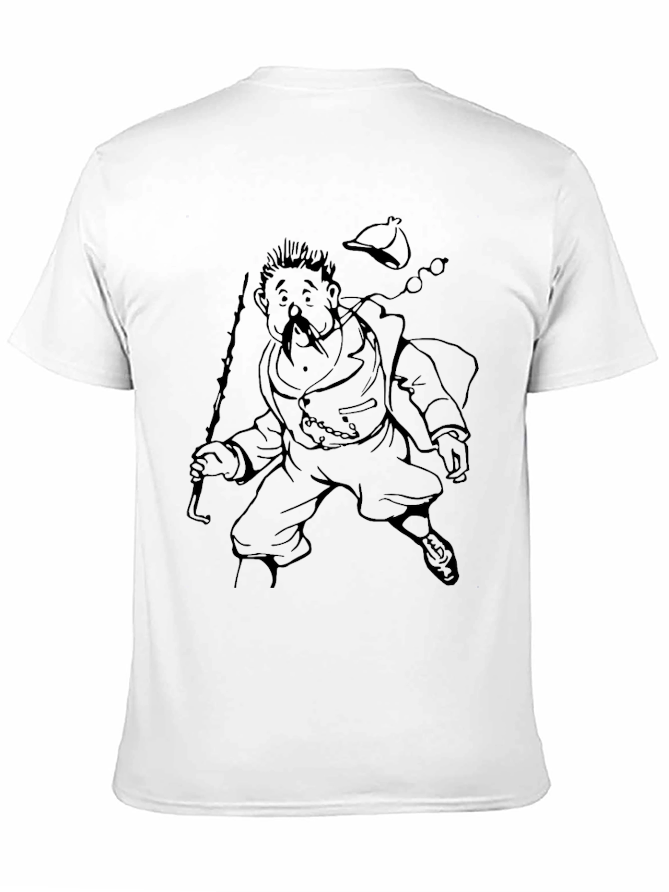 Cartoon Character Graphic Print Black T-Shirt