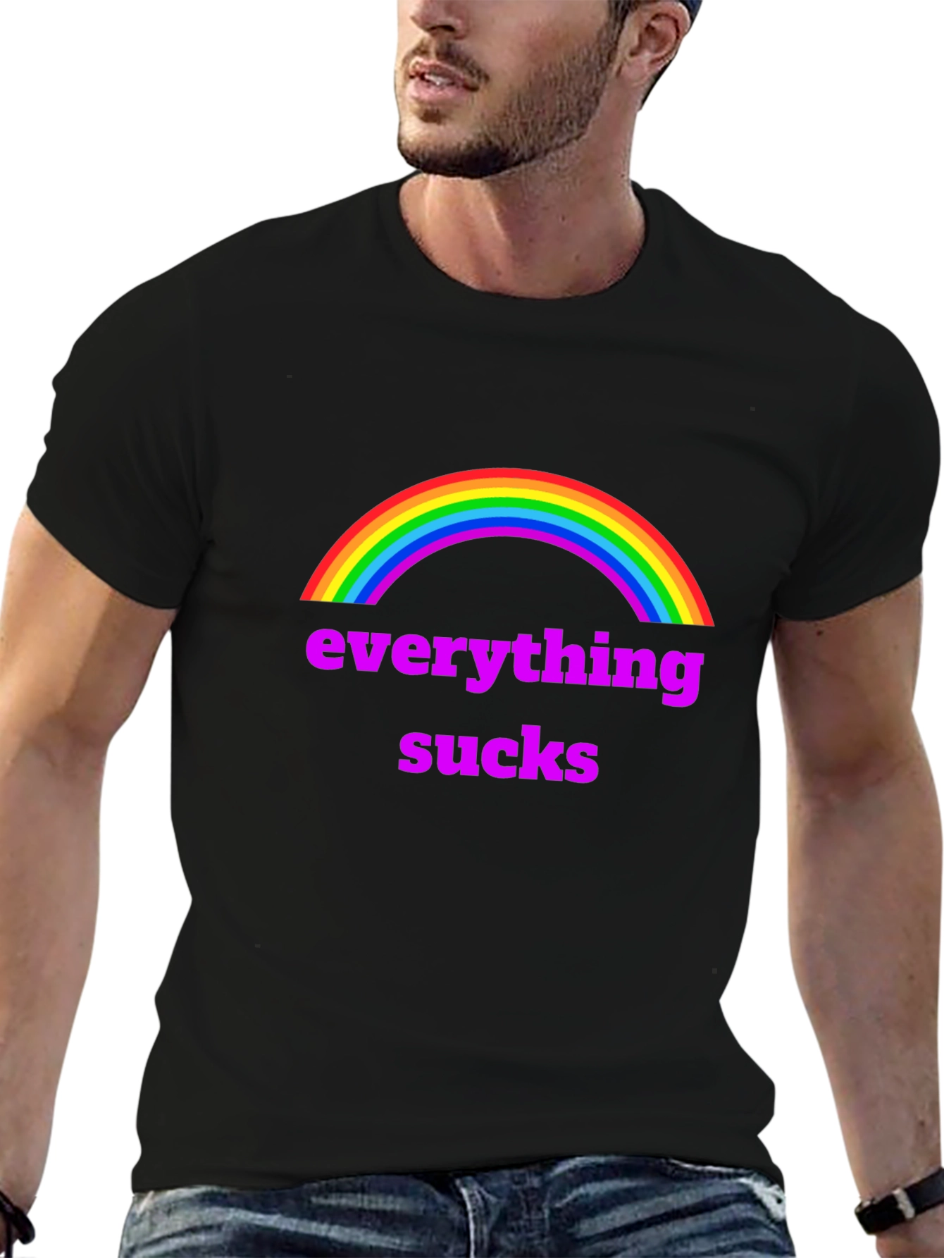 Everything Sucks Rainbow Graphic Tee