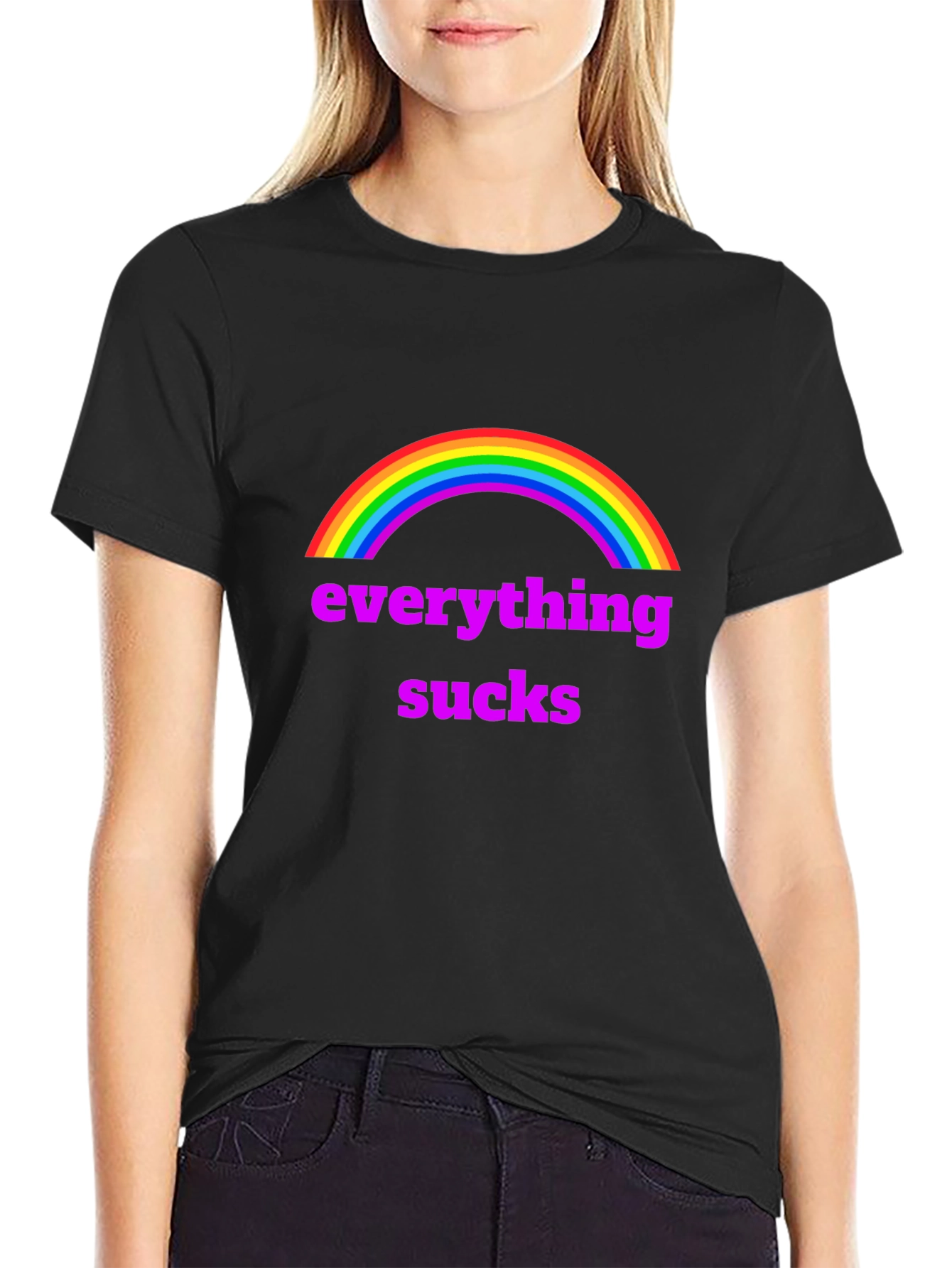 Everything Sucks Rainbow Graphic Tee